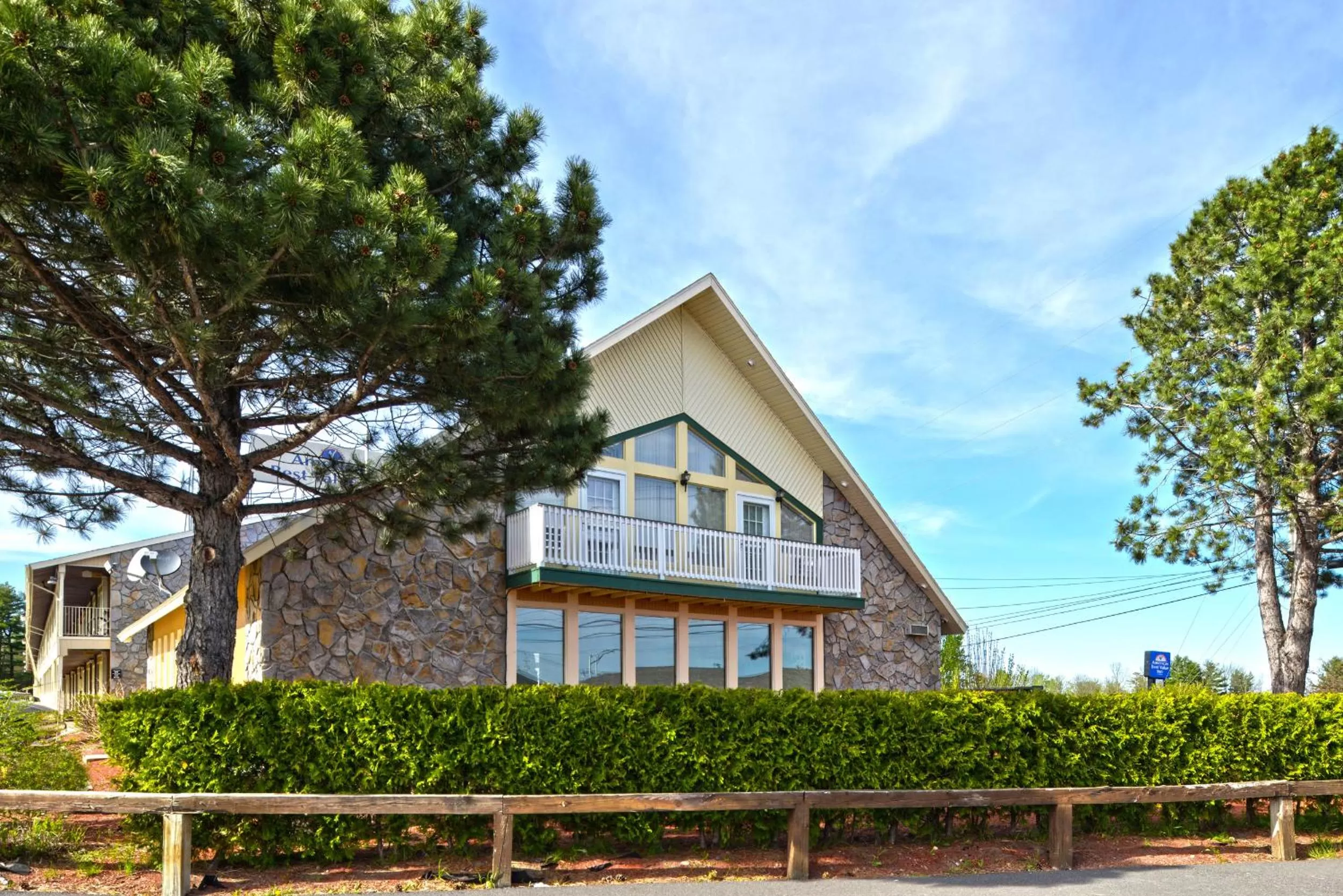 Property building in Americas Best Value Inn Plattsburgh