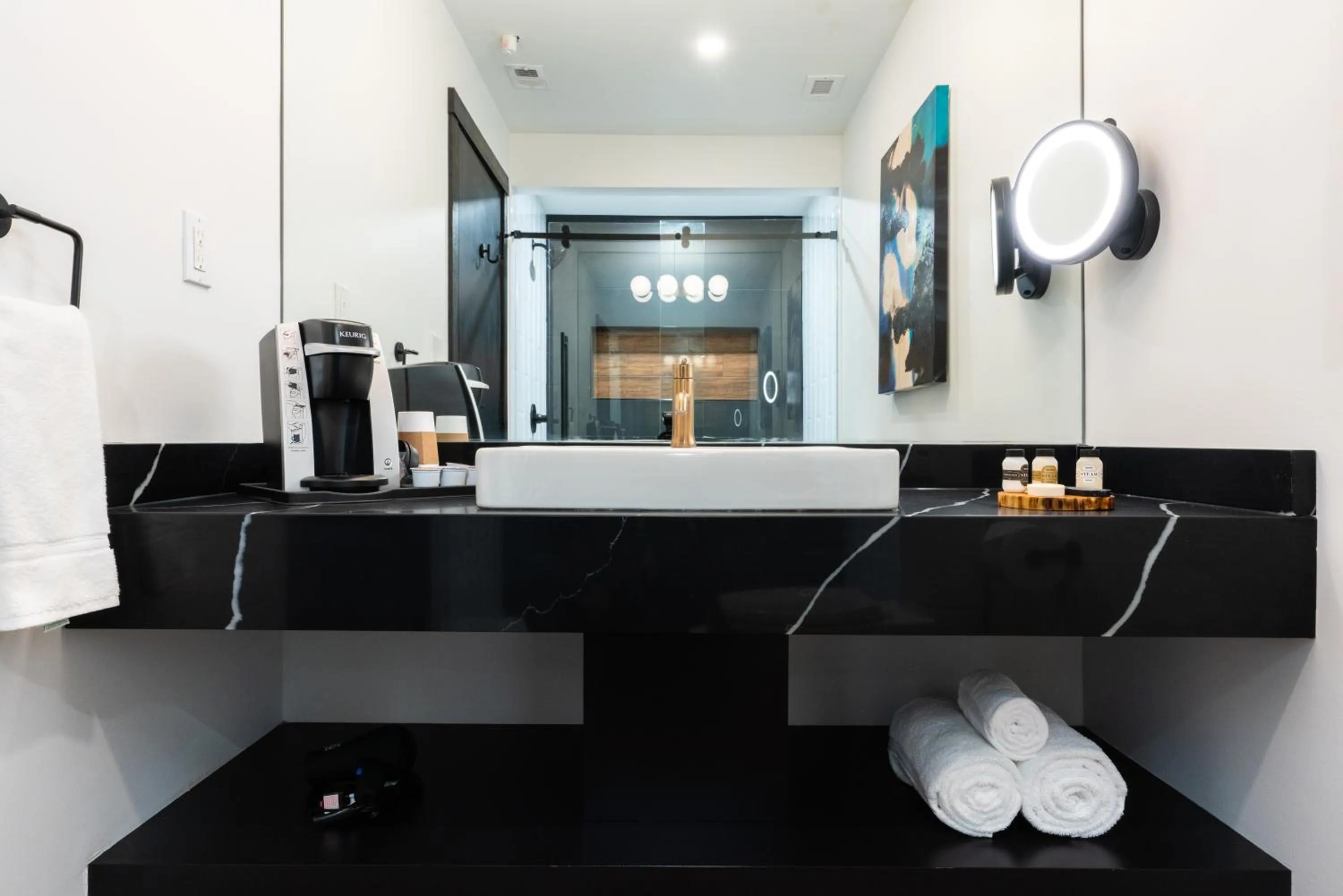 Bathroom in The Earl in Charlevoix