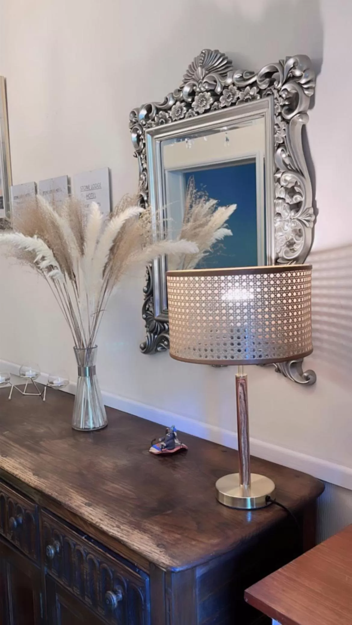 Decorative detail, TV/Entertainment Center in Stone Lodge
