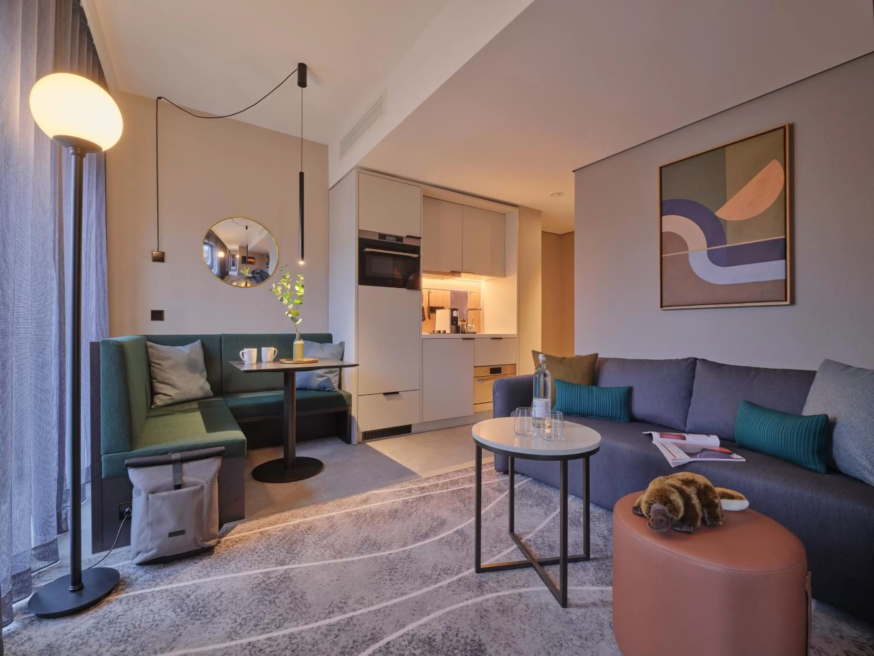 Living room in Adina Apartment Hotel Wiesbaden