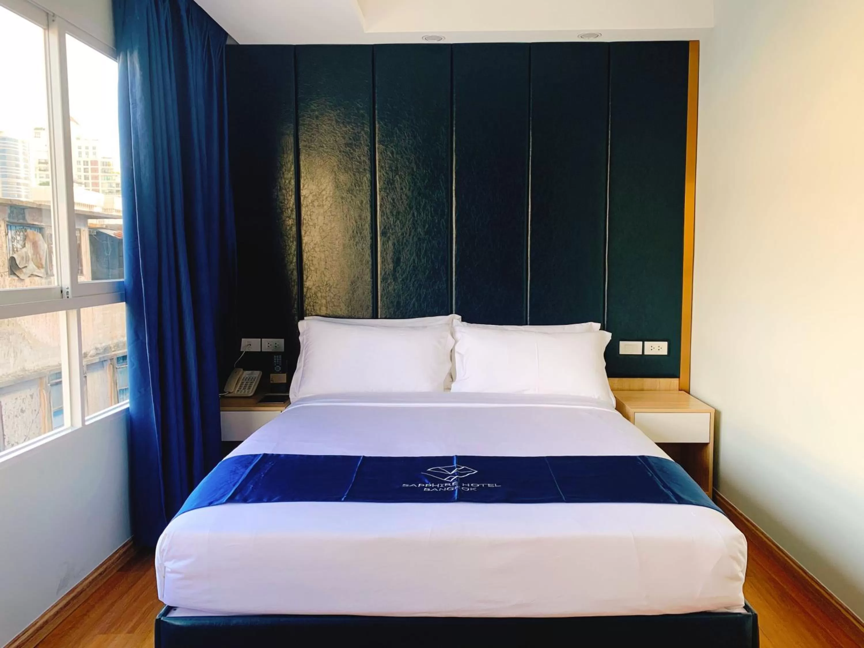 Bed in Sapphire Hotel Silom Bangkok