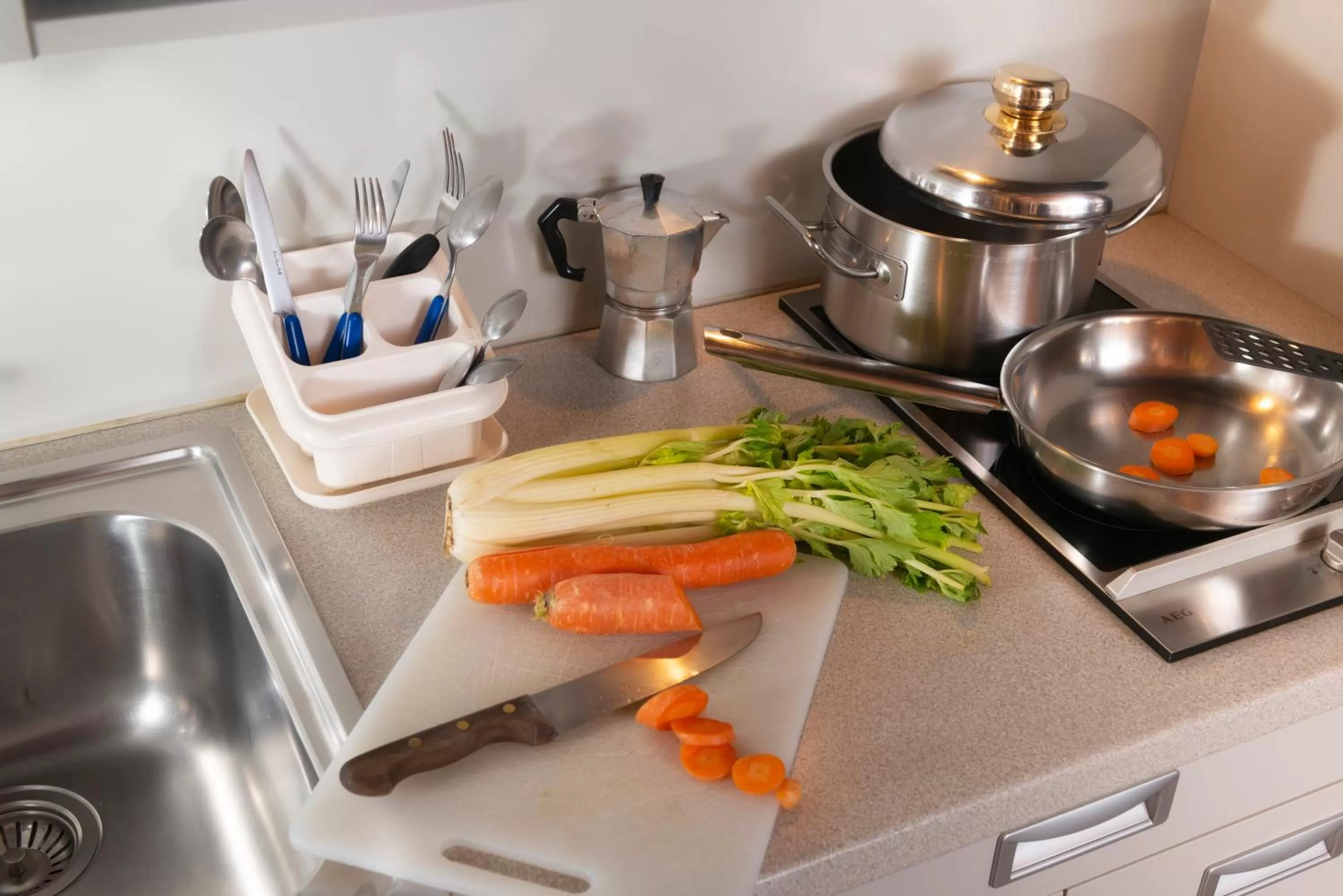 Kitchen or kitchenette in Hotel Residence Chateau