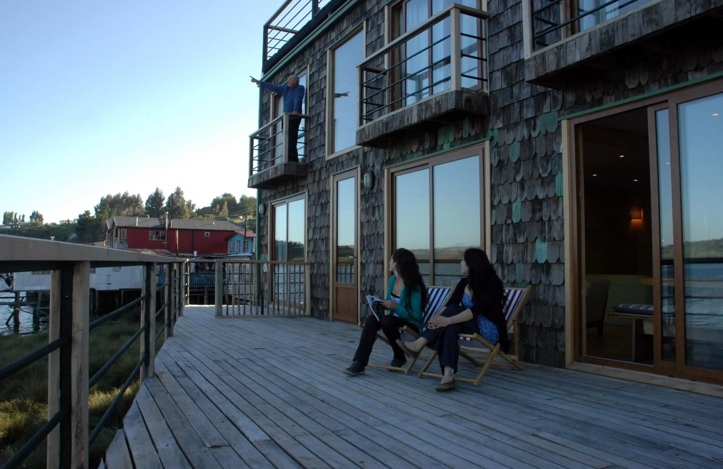 Balcony/Terrace in Palafito 1326 Hotel Boutique Chiloé