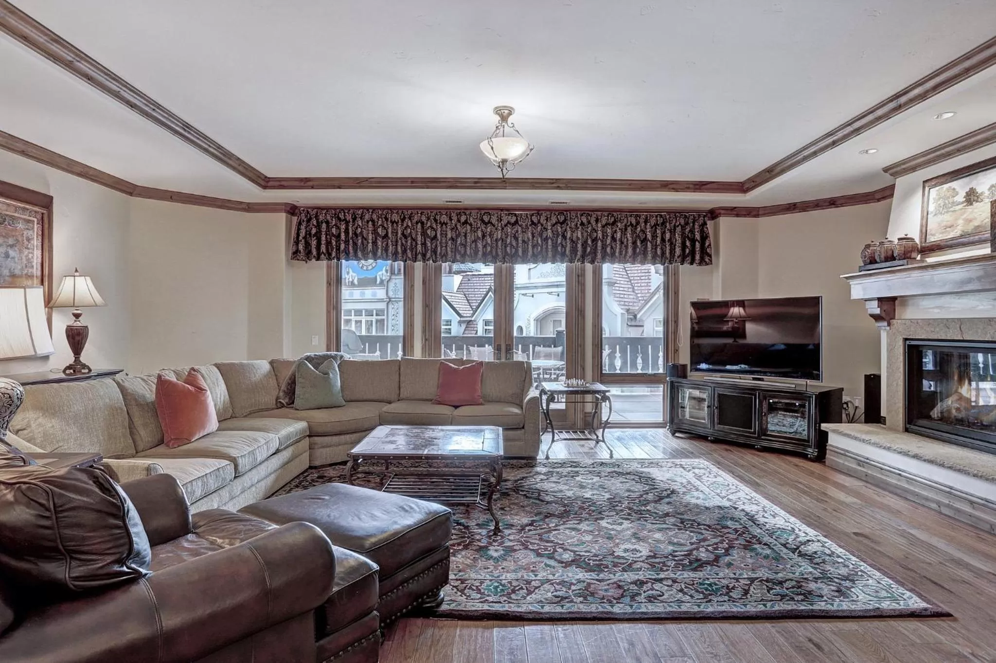 Living room in The Arrabelle at Vail Square, a RockResort, by Vail Resorts