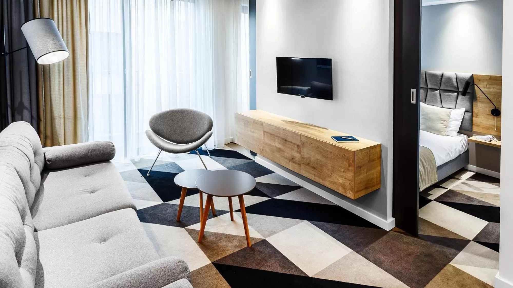 Photo of the whole room, Bed in Lwowska 1