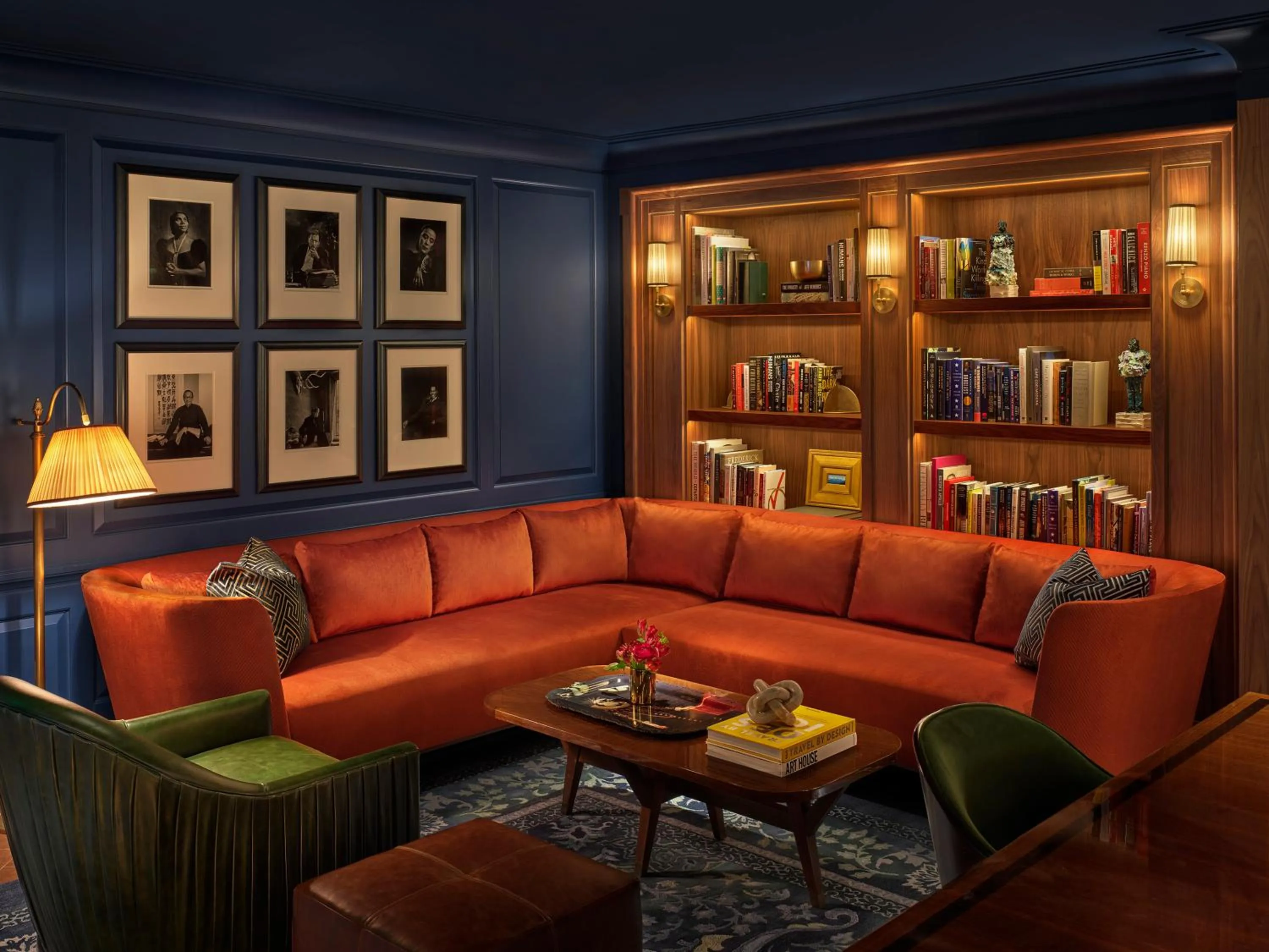 Communal lounge/ TV room in The Newbury Boston