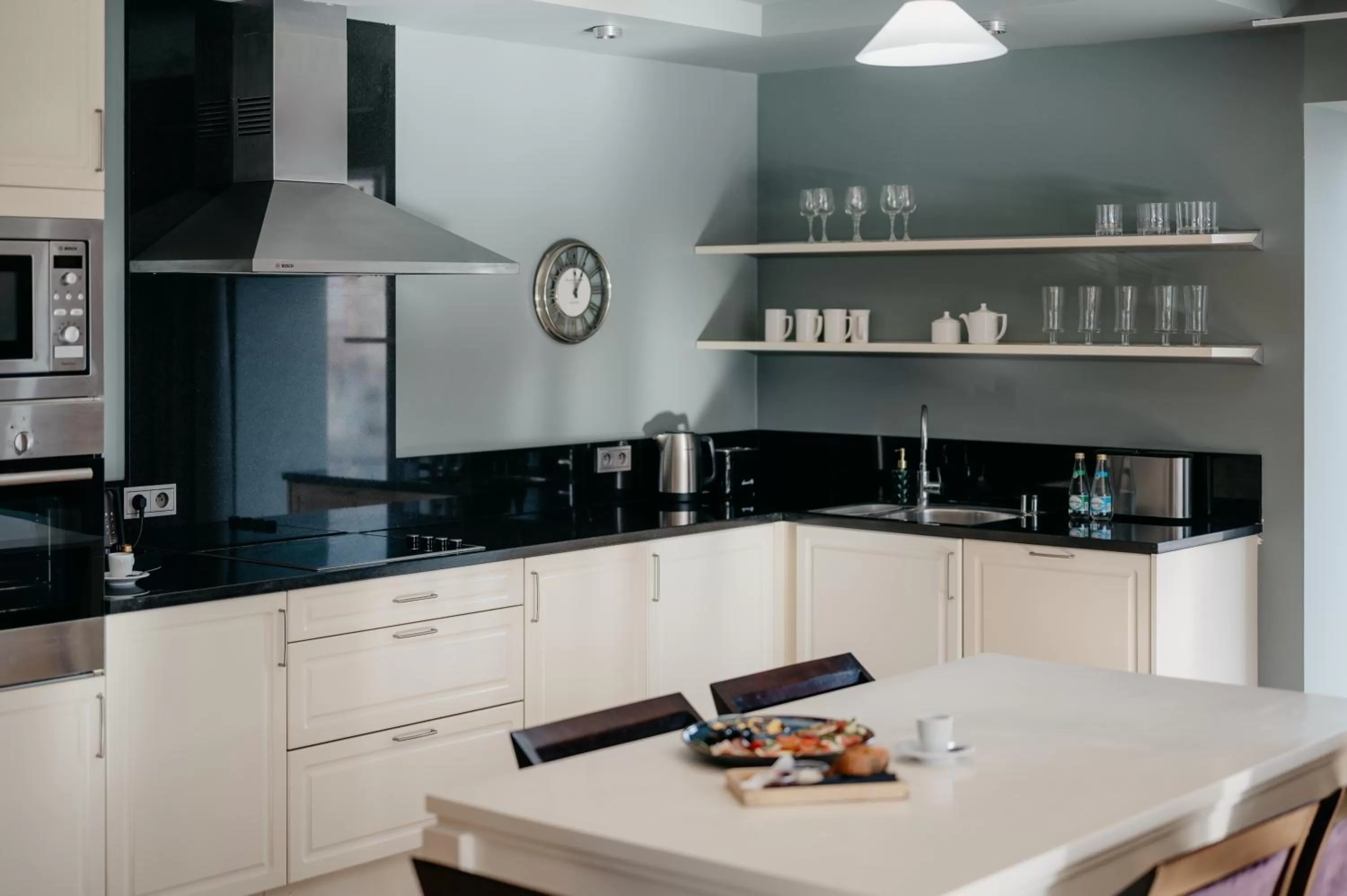 Kitchen or kitchenette in EXCLUSIVE Aparthotel MARINA