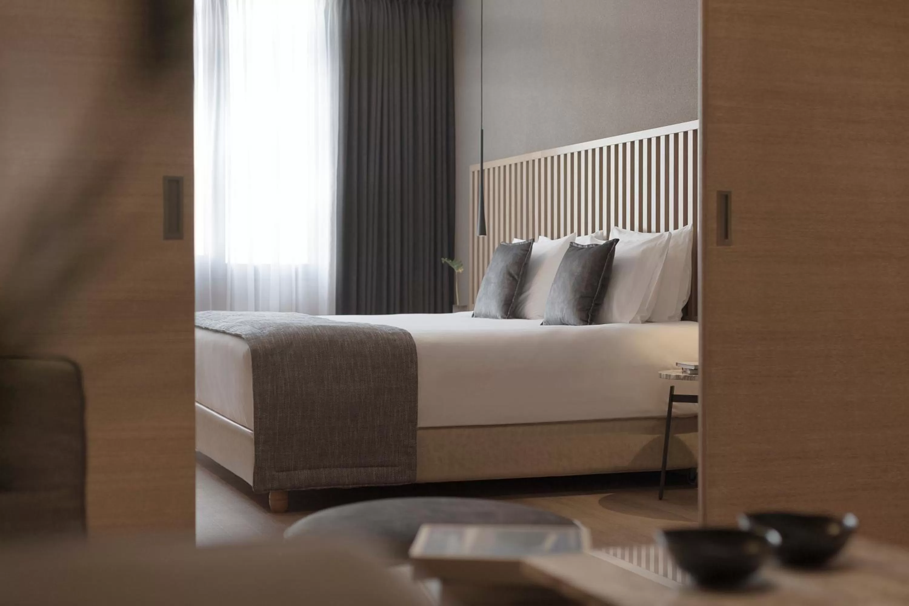 Bed in Porto Palace Hotel Thessaloniki