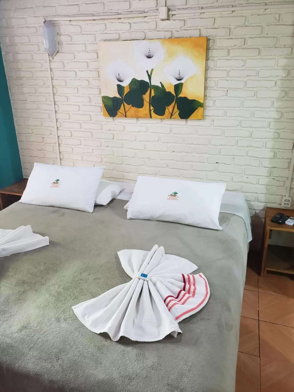 Bed in Pousada da Chacara