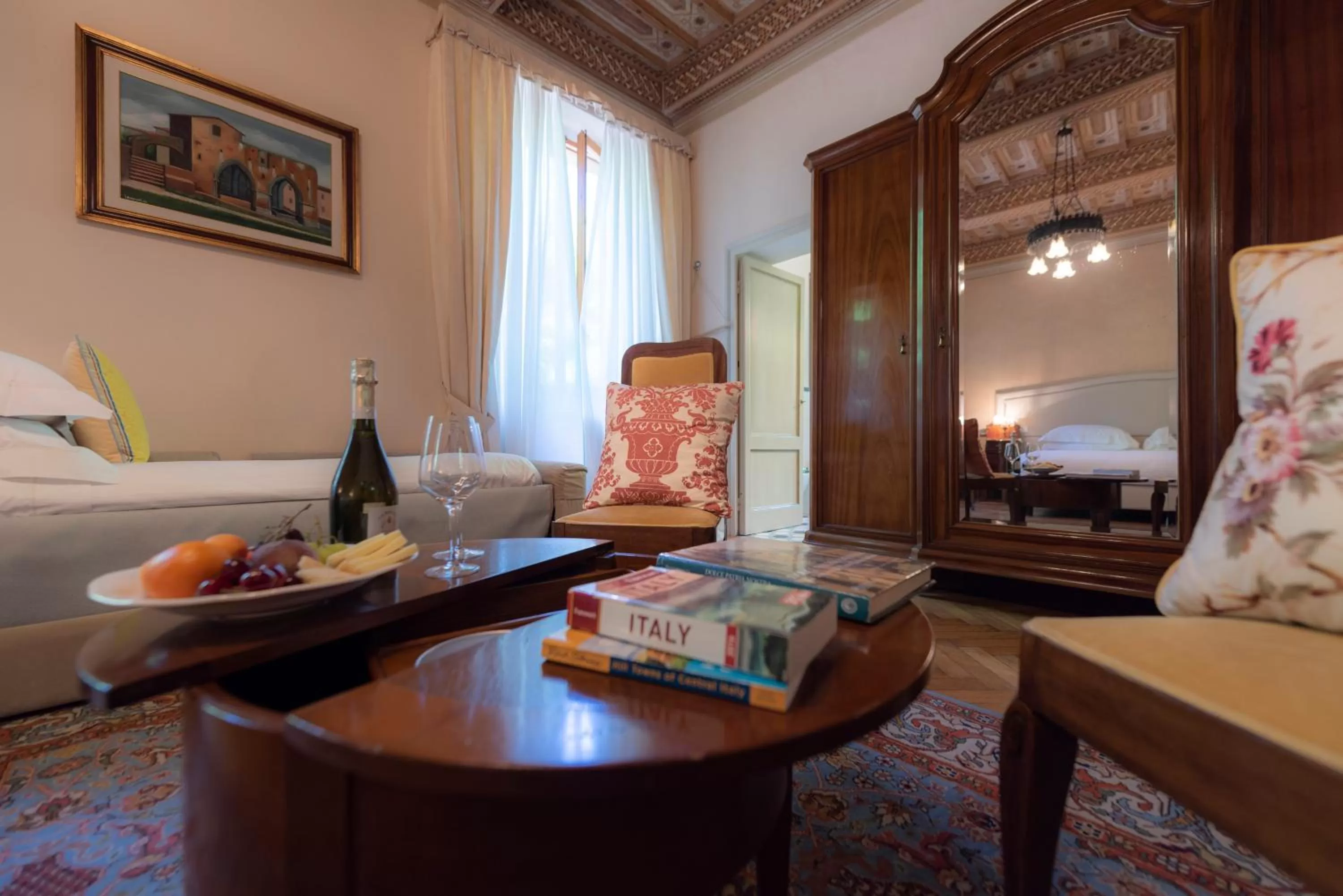 Seating area in Villa Scacciapensieri Boutique Hotel