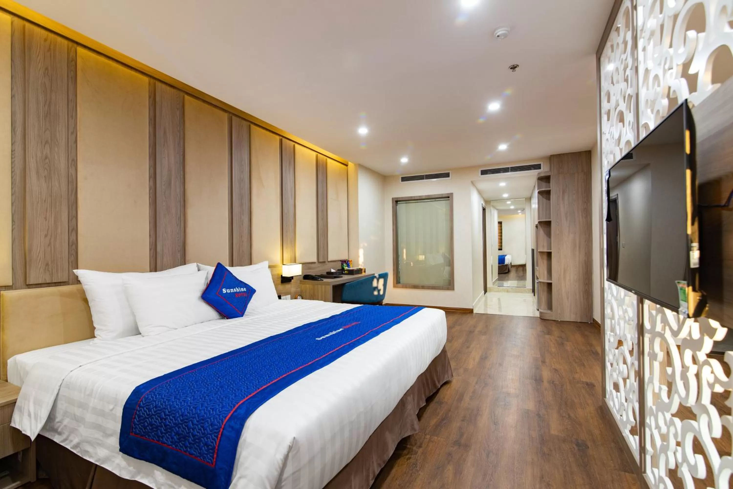 Bed in Sunshine Hotel Móng Cái