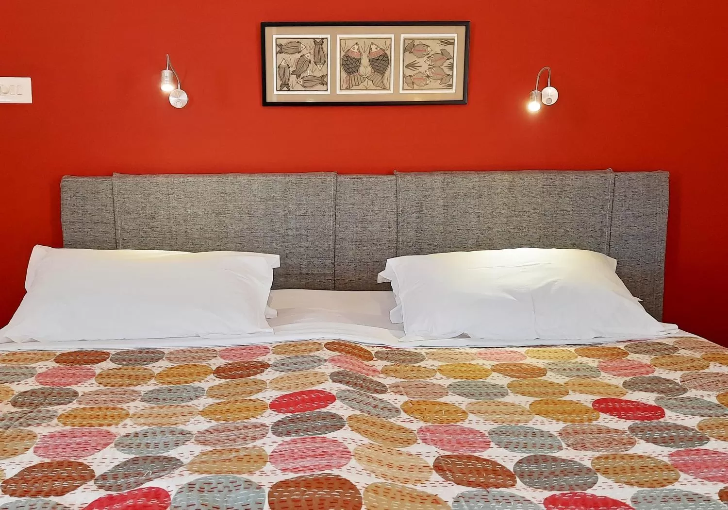 Bed in Saratha Vilas Chettinad