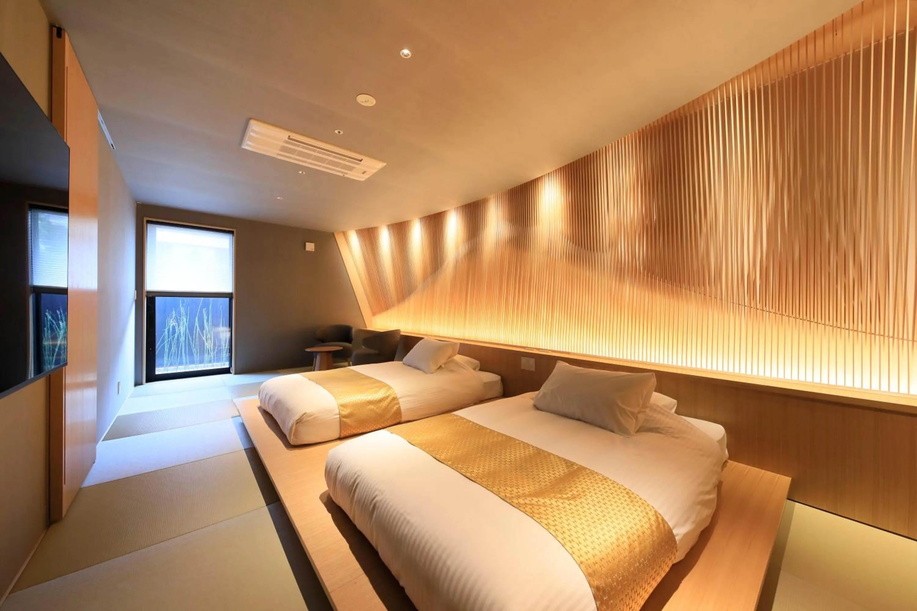 Bed in Fuji Onsenji Yumedono