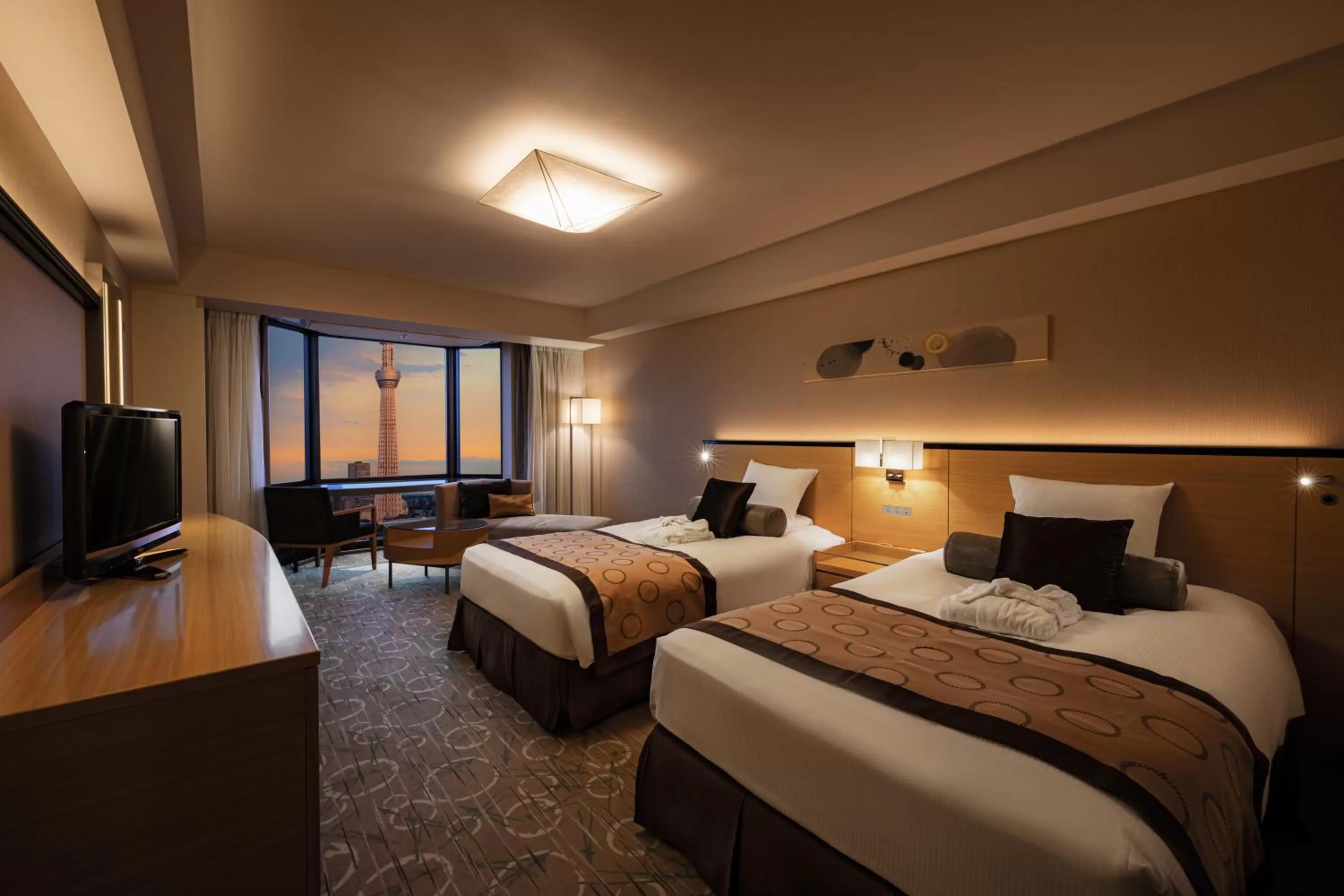 Executive Floor -  Deluxe Twin Room with Tokyo Sky Tree View - Non-Smoking in Asakusa View Hotel