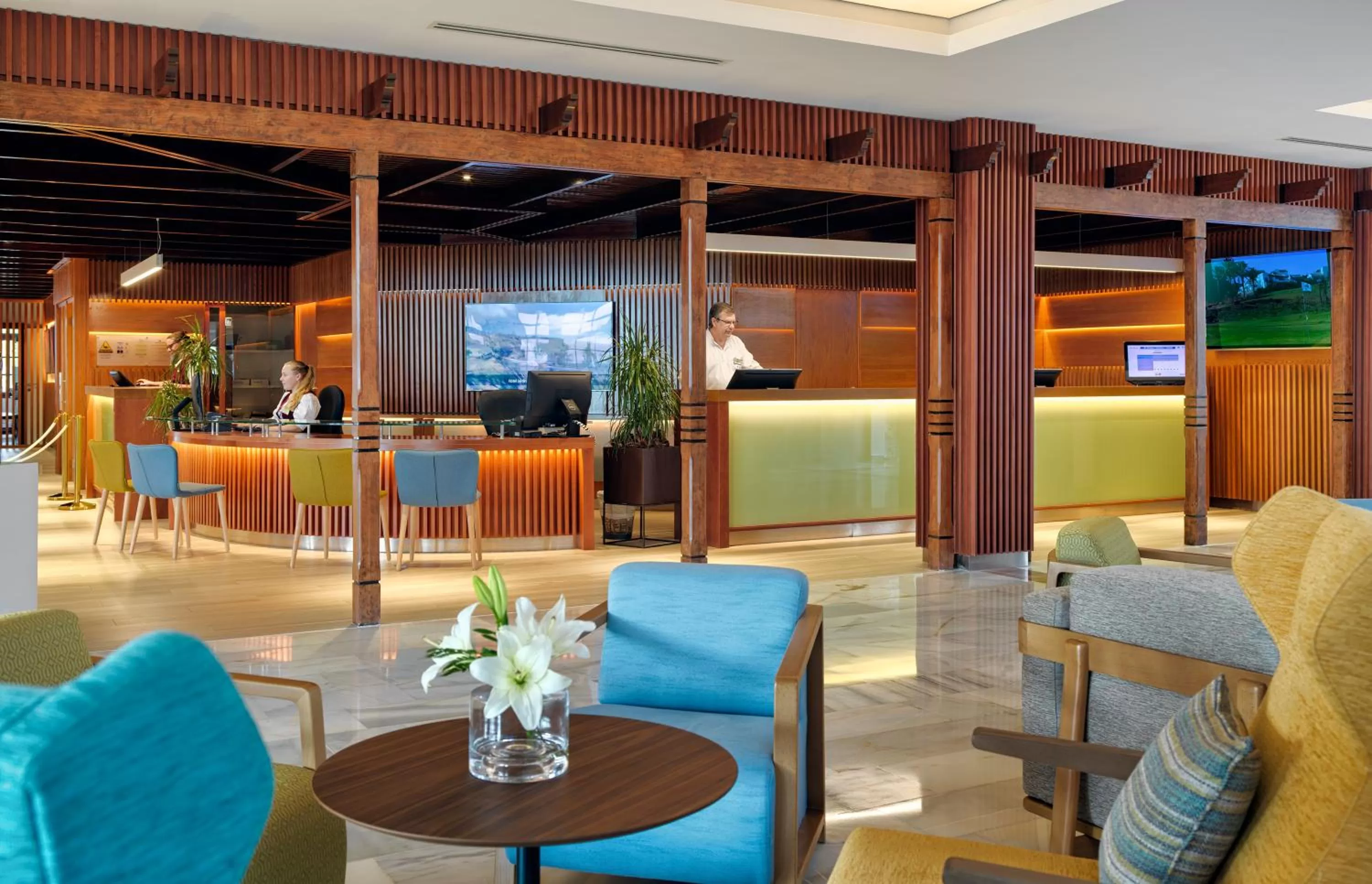 Lobby or reception in Hotel Jardín Tecina