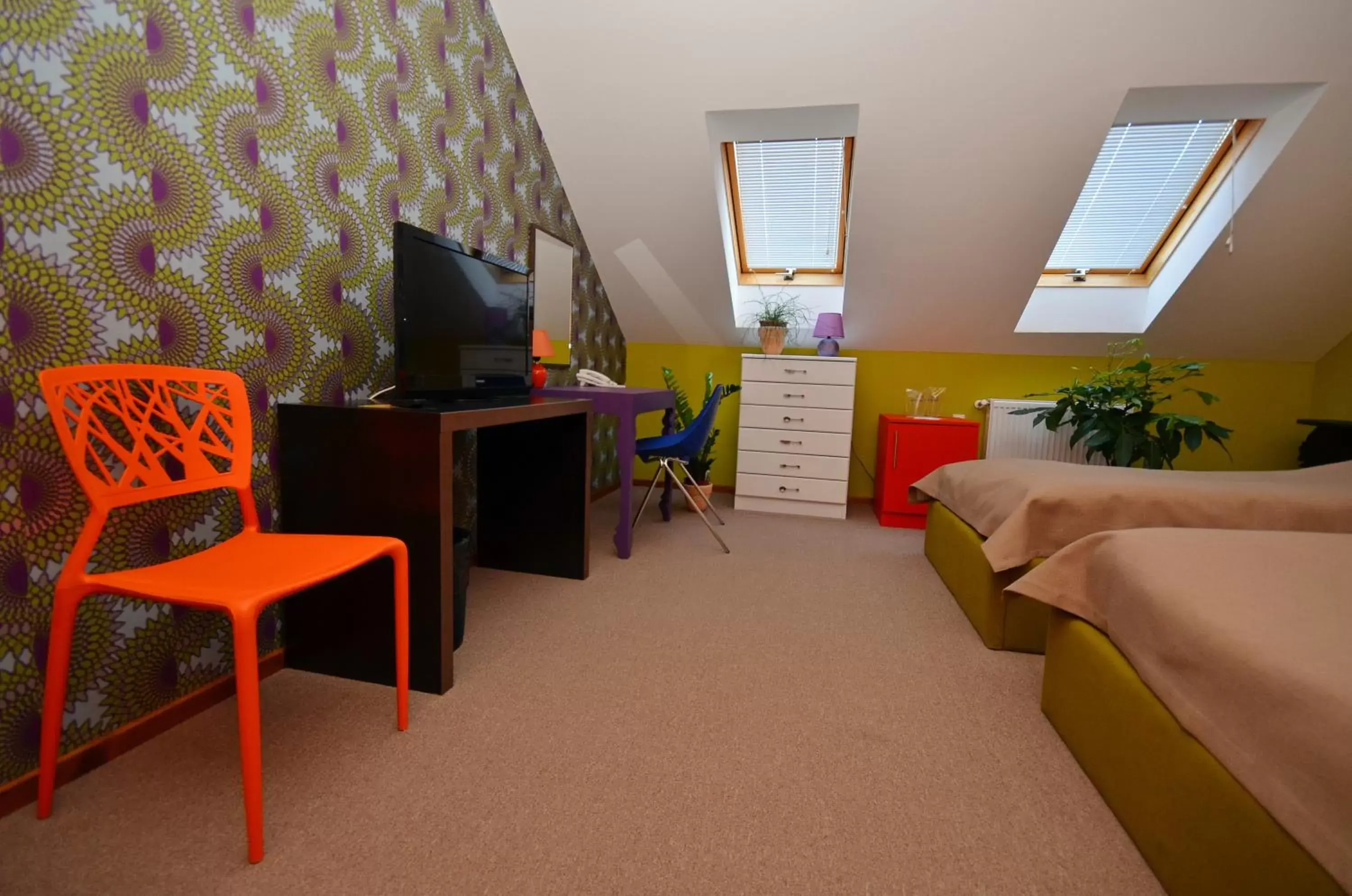 Twin Room in Art Garni Hotel Twin Room in Art Garni Hotel