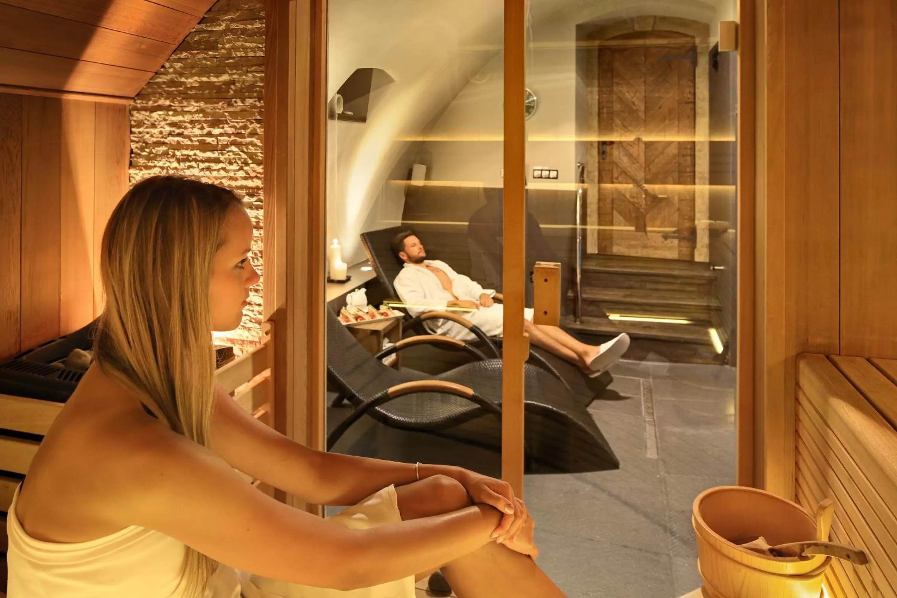 Sauna in Chateau St. Havel - Wellness Hotel