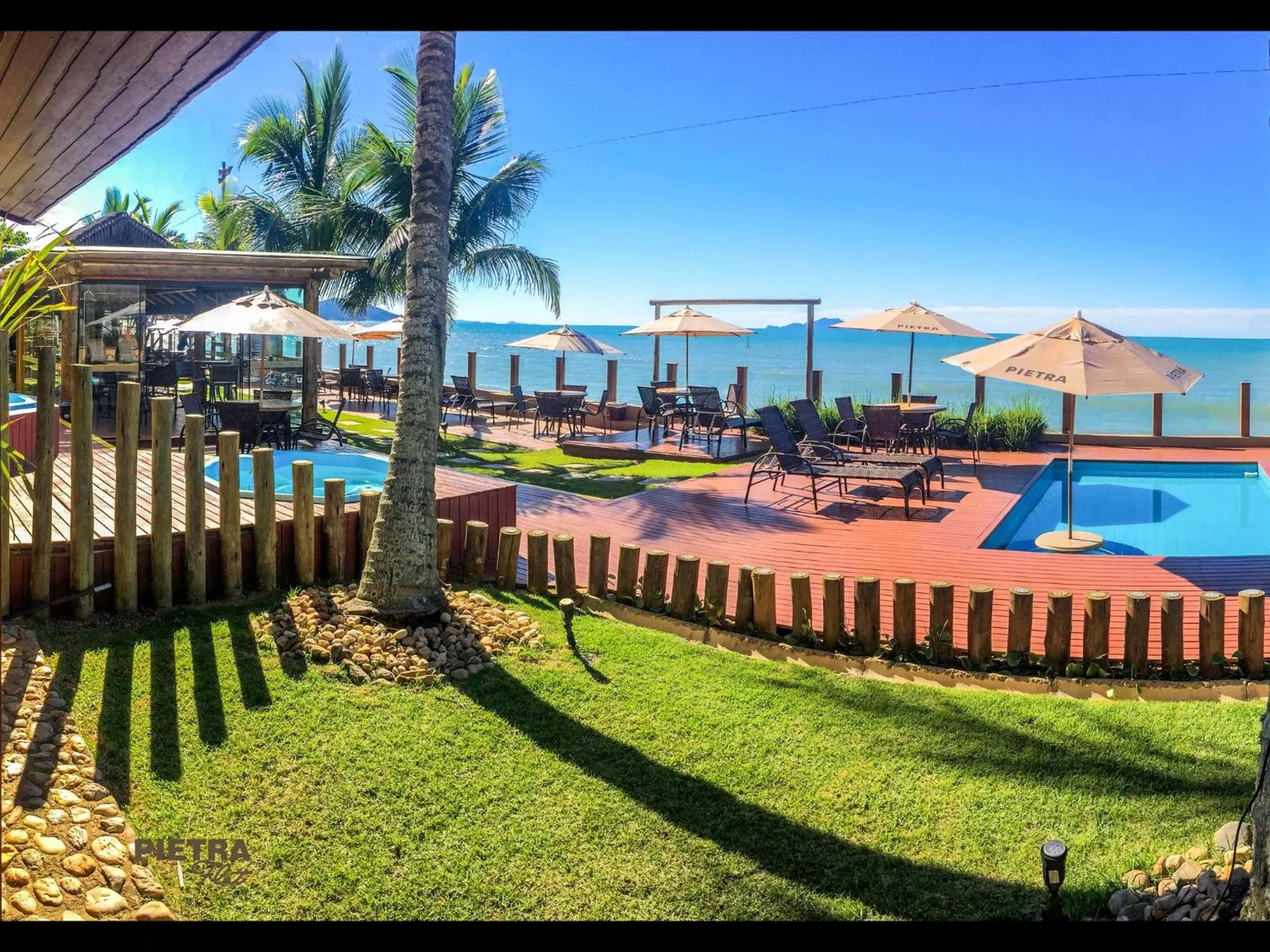 Pool view in Flat Pietra