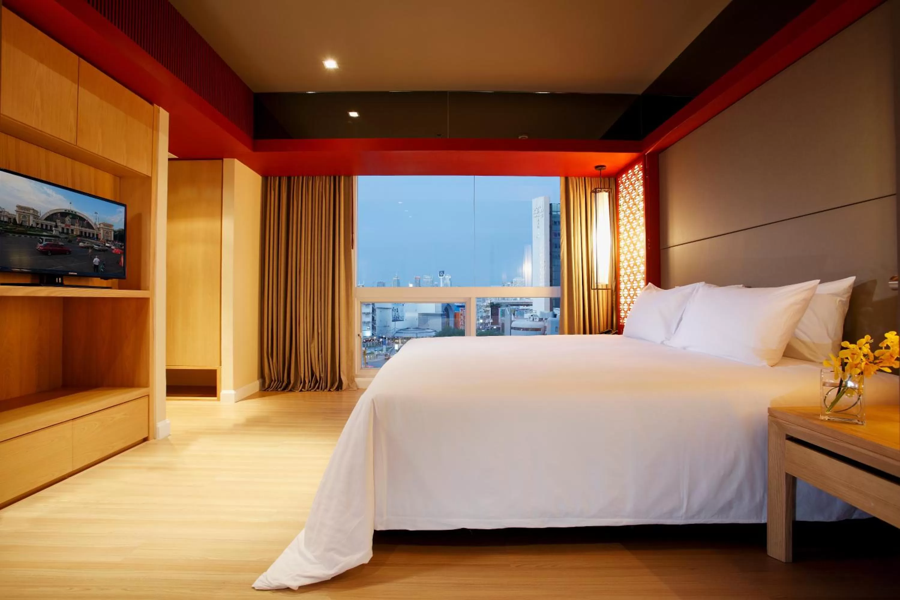 City view, Bed in The Quarter Hualamphong by UHG