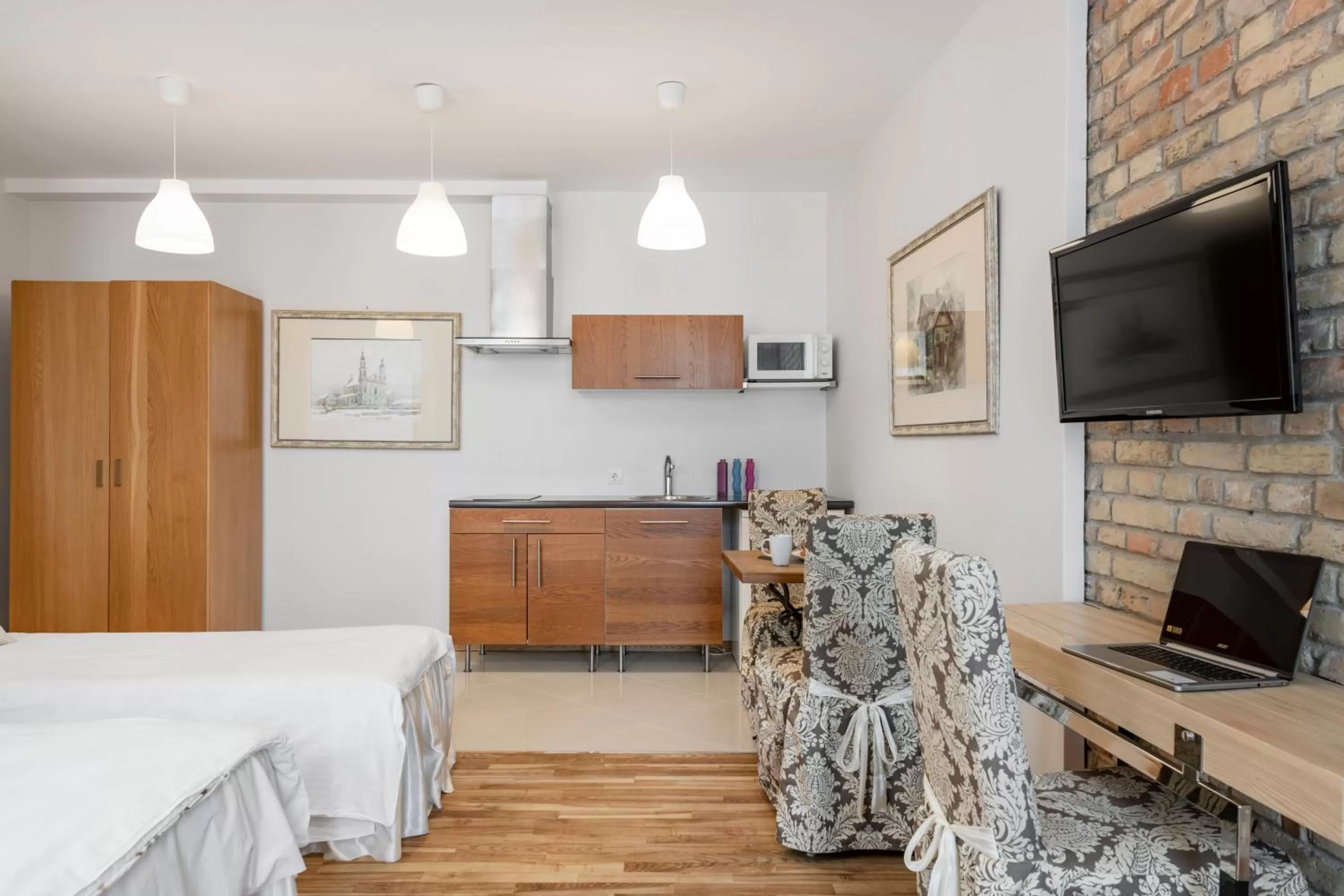 Dining area, Kitchen/Kitchenette in Vilnius Apartments
