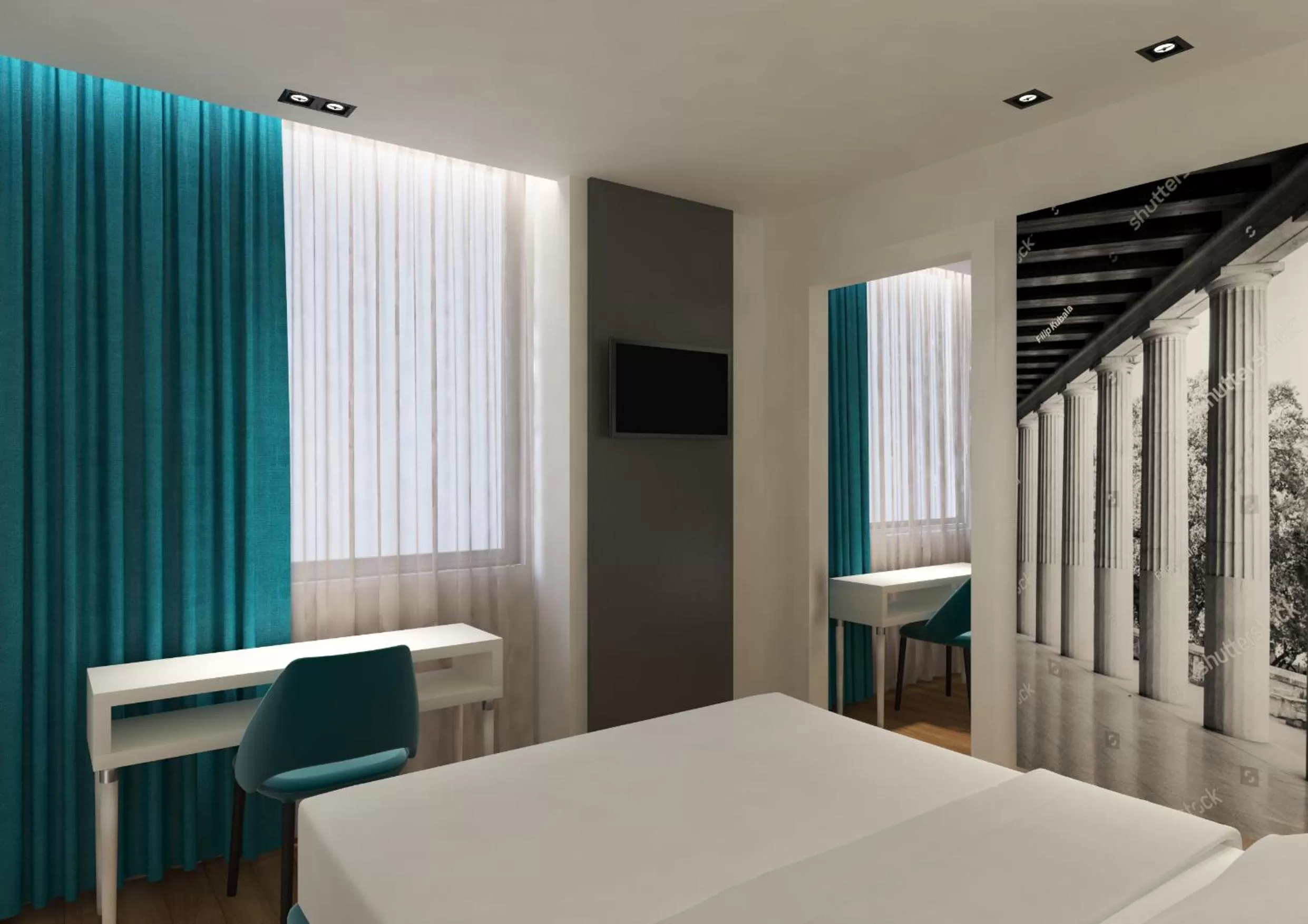 Bed in Athenian Montaza Hotel