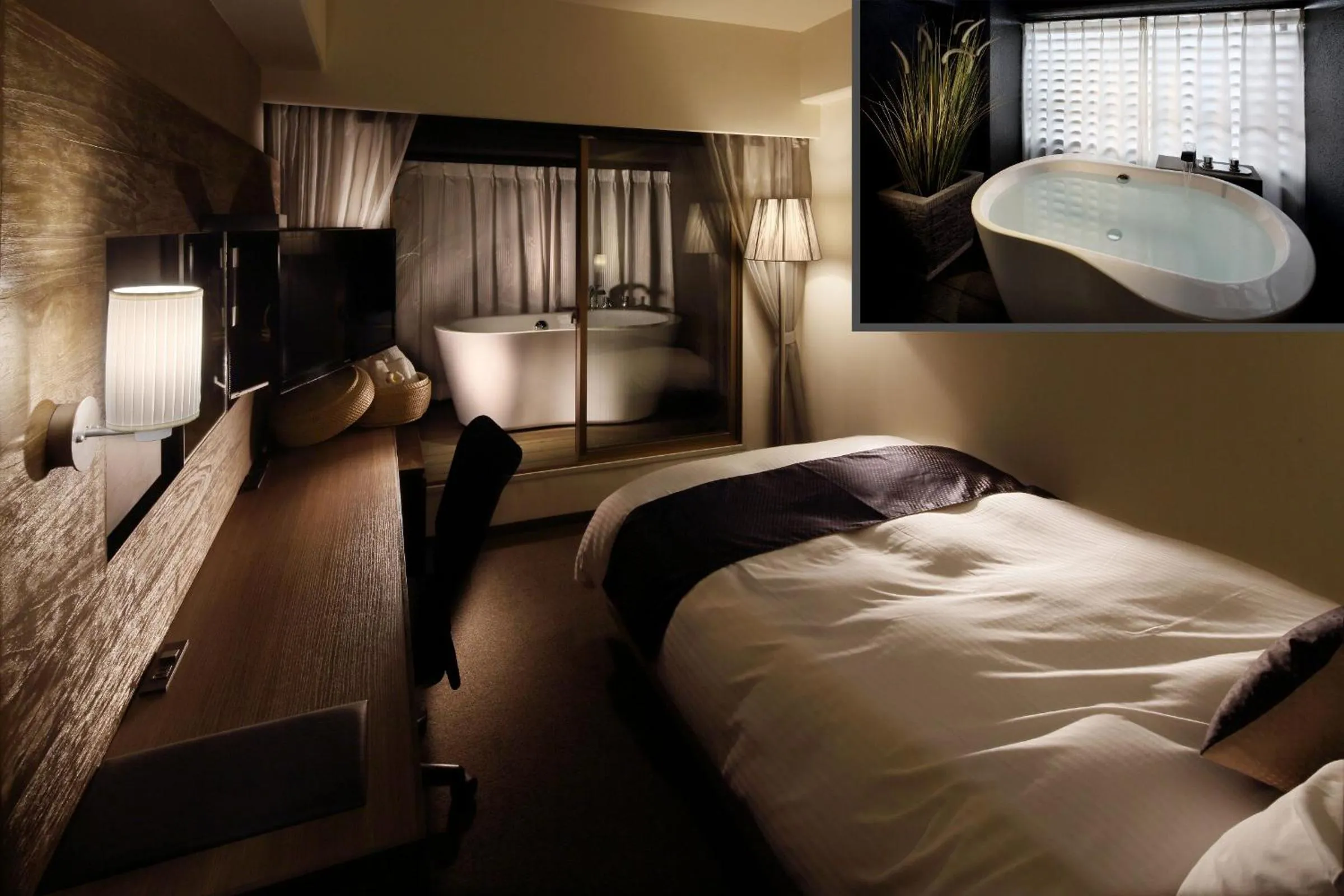 Photo of the whole room, Bed in Hotel Gate In Kagoshima