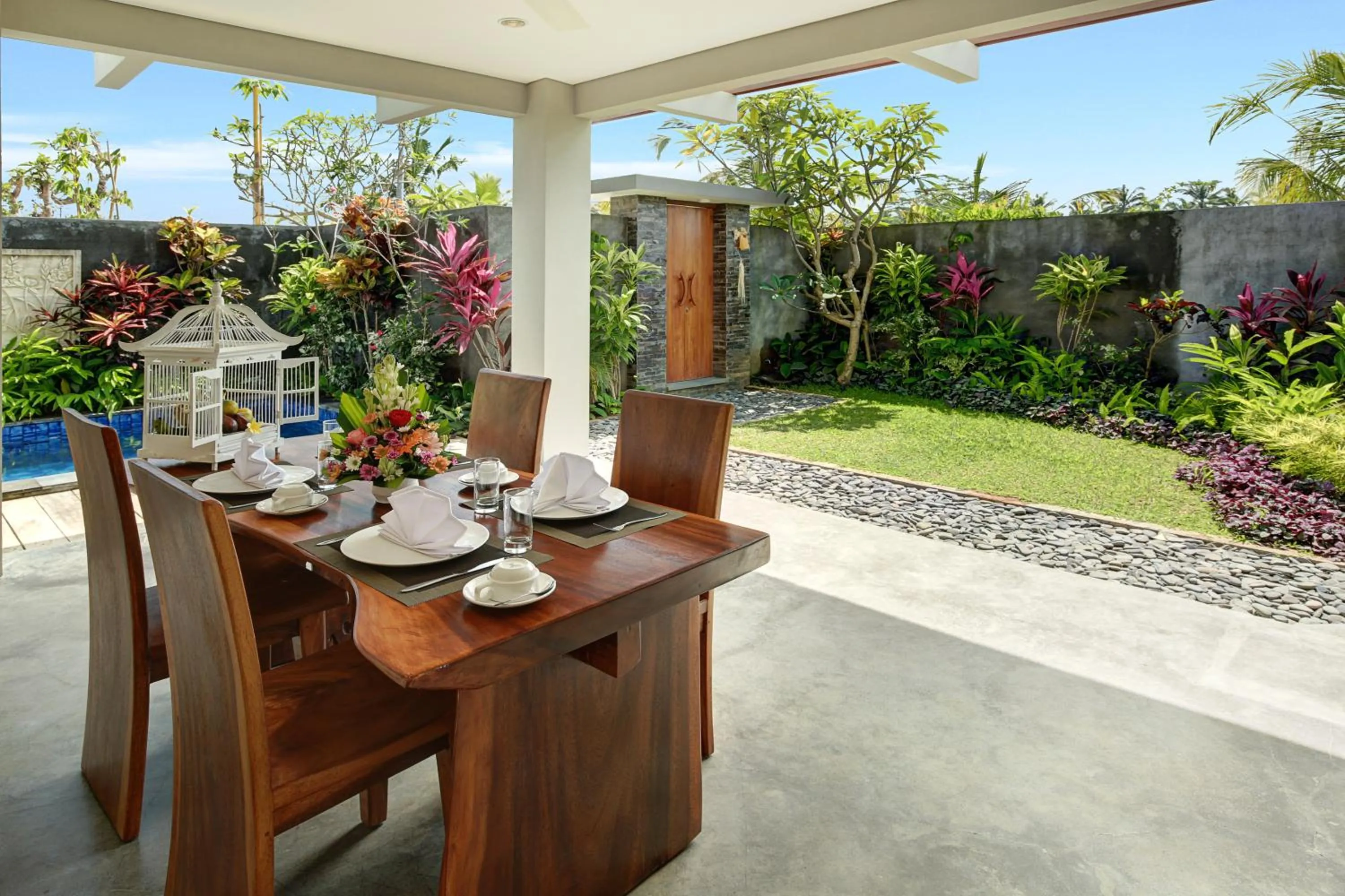 Living room in Sativa Villas Ubud with Private Pool