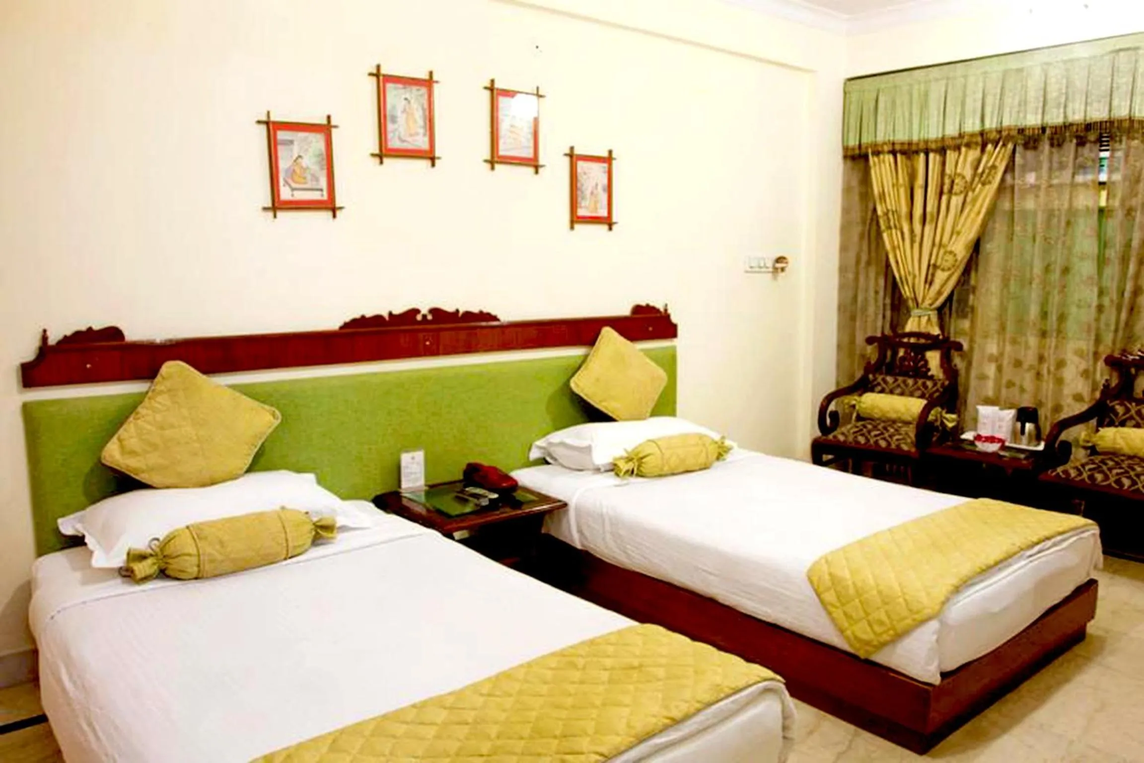 Bed in Hari Mahal Palace by Pachar Group