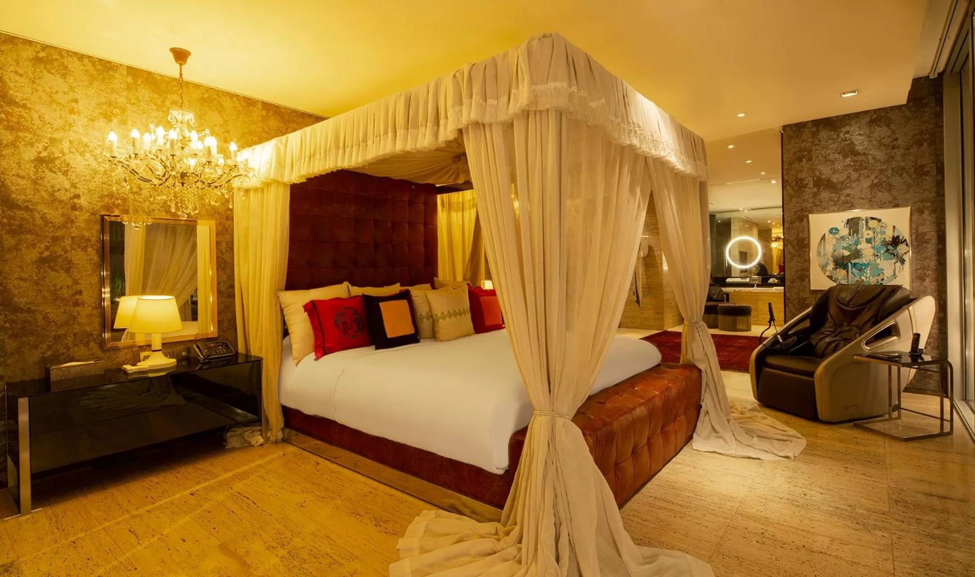 Bed in Hotel Éclat Beijing