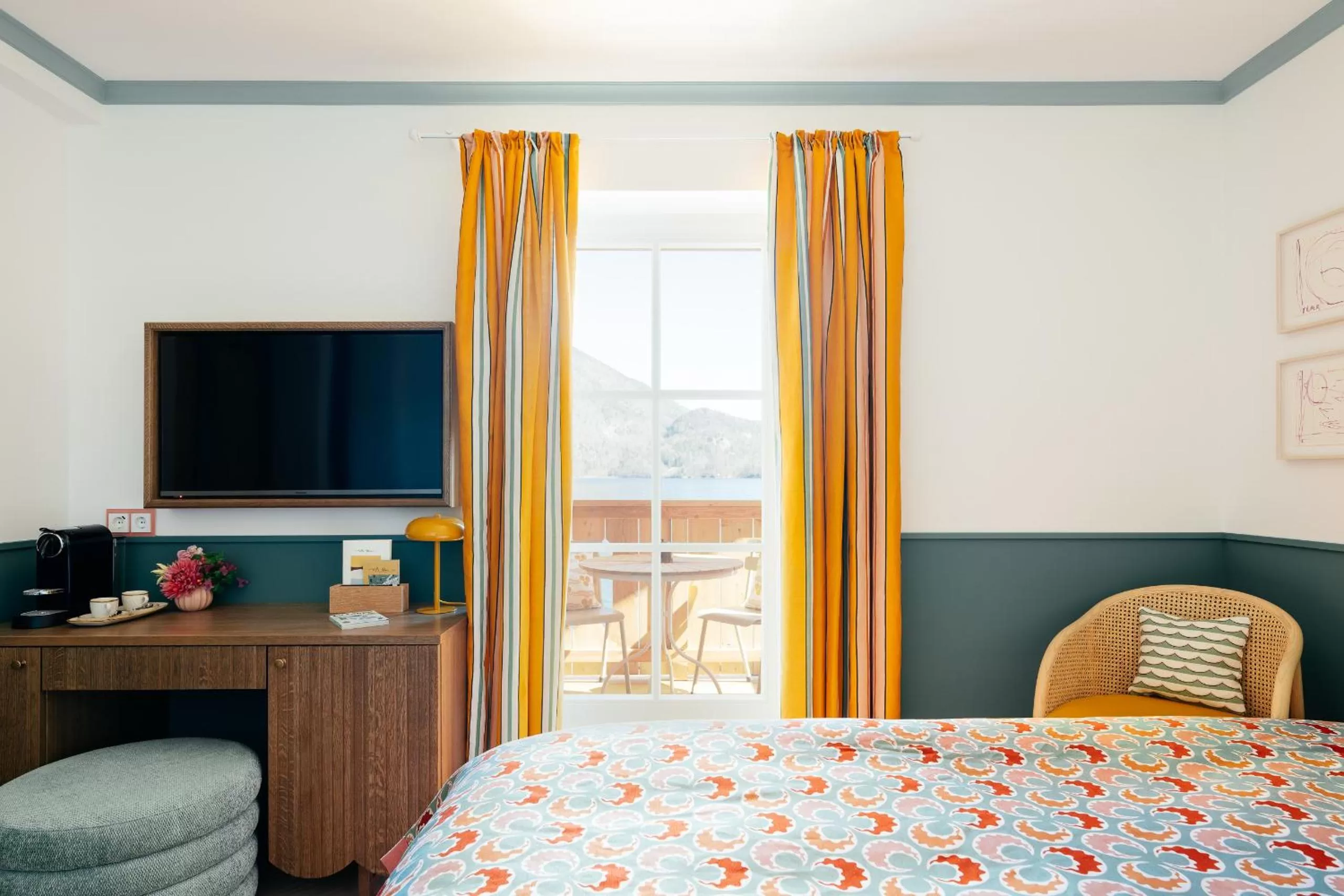 Bed in Villa Alma - a lakeside Boutique Hotel