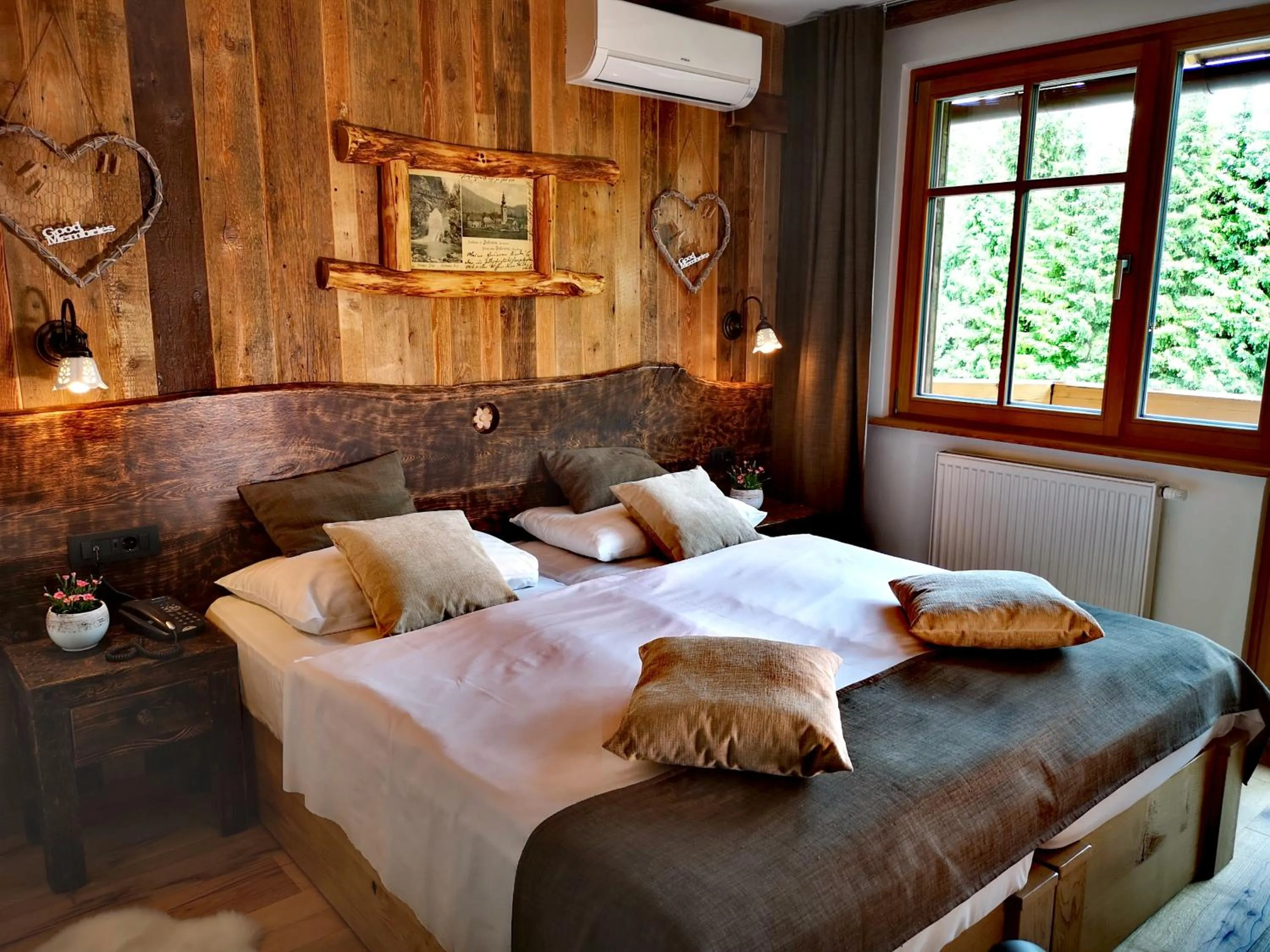 View (from property/room), Bed in Ribno Alpine Hotel