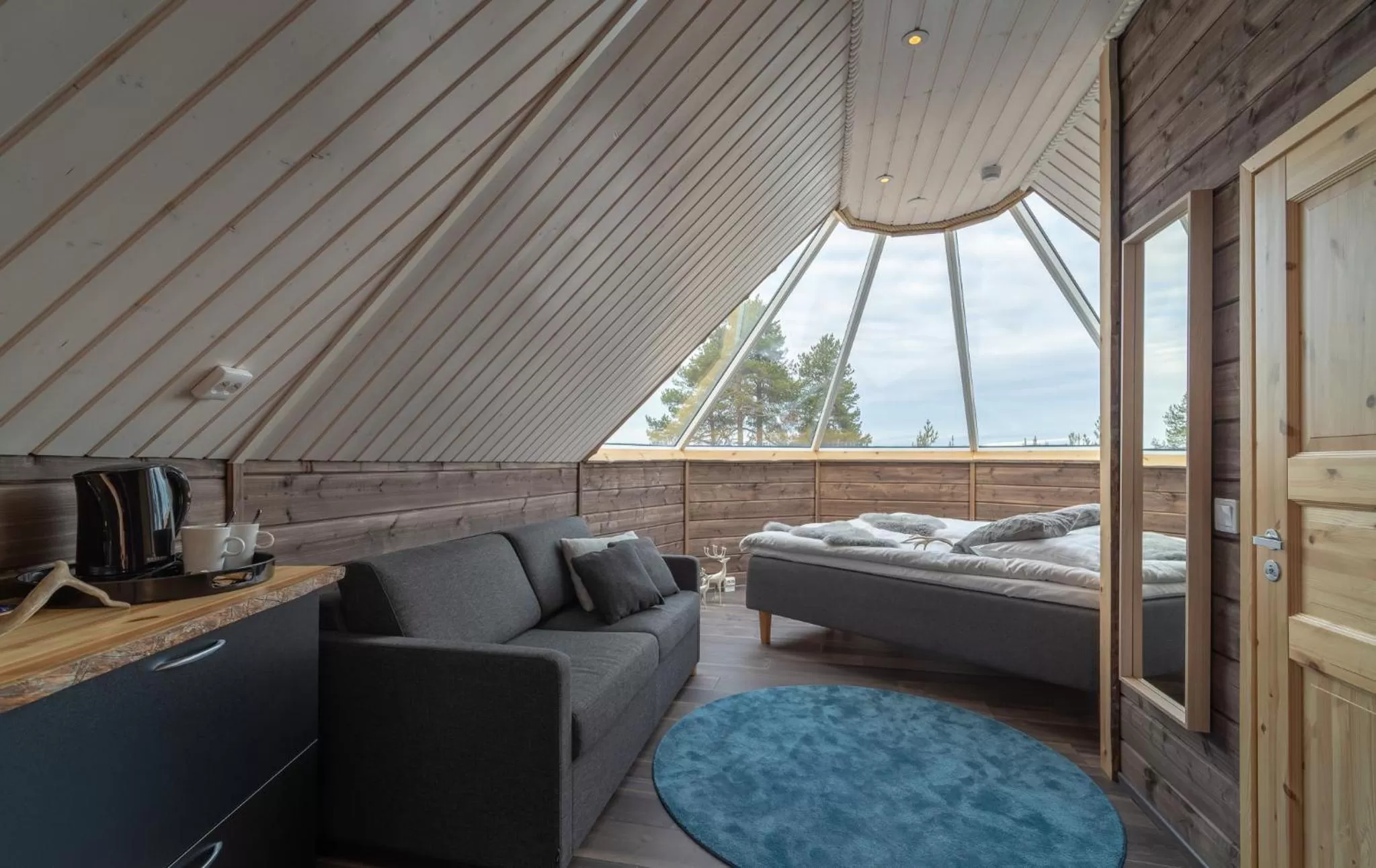 View (from property/room), Bed in Wilderness Hotel Inari & Igloos