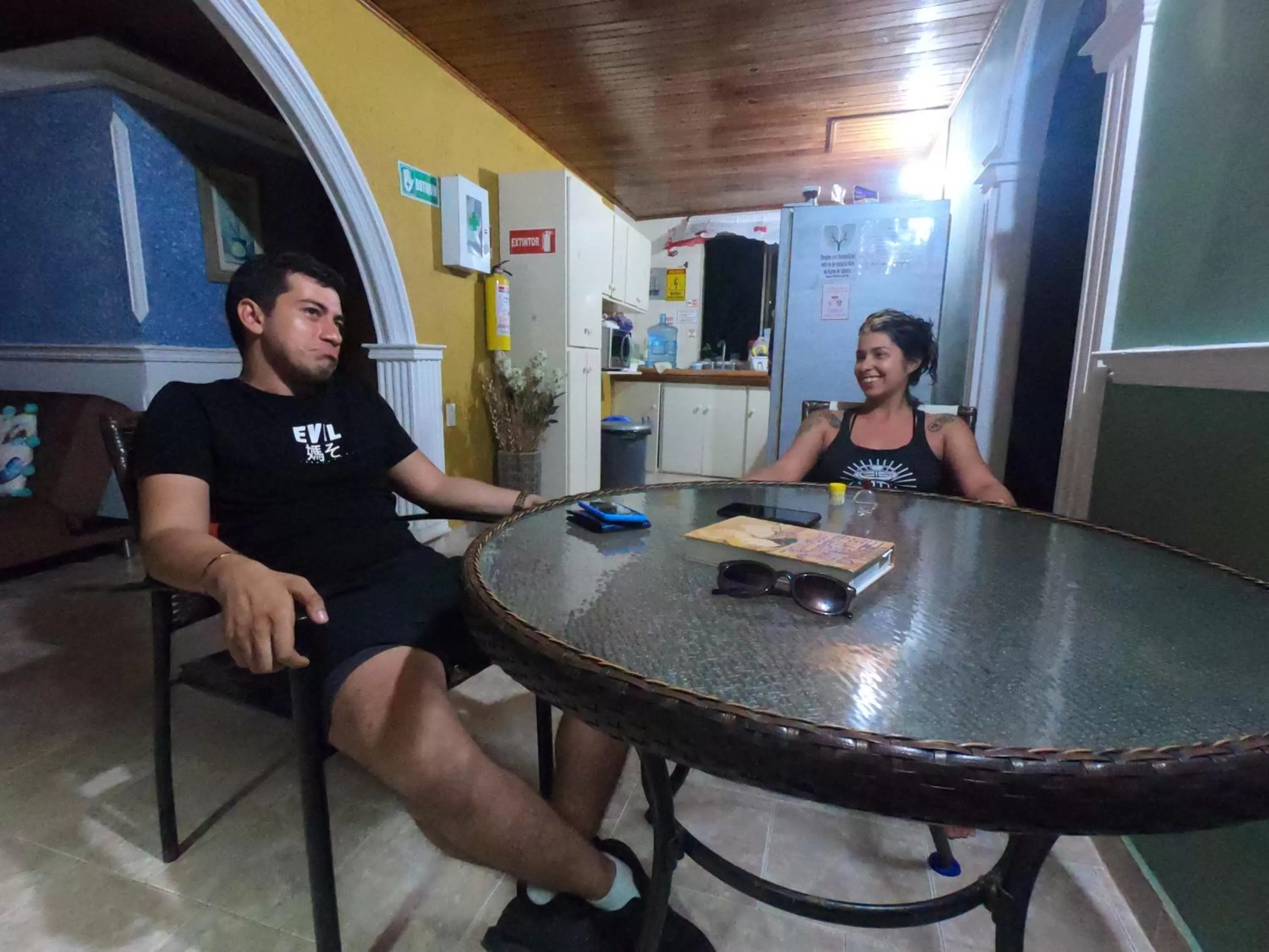 Communal lounge/ TV room in The Rock House Eco