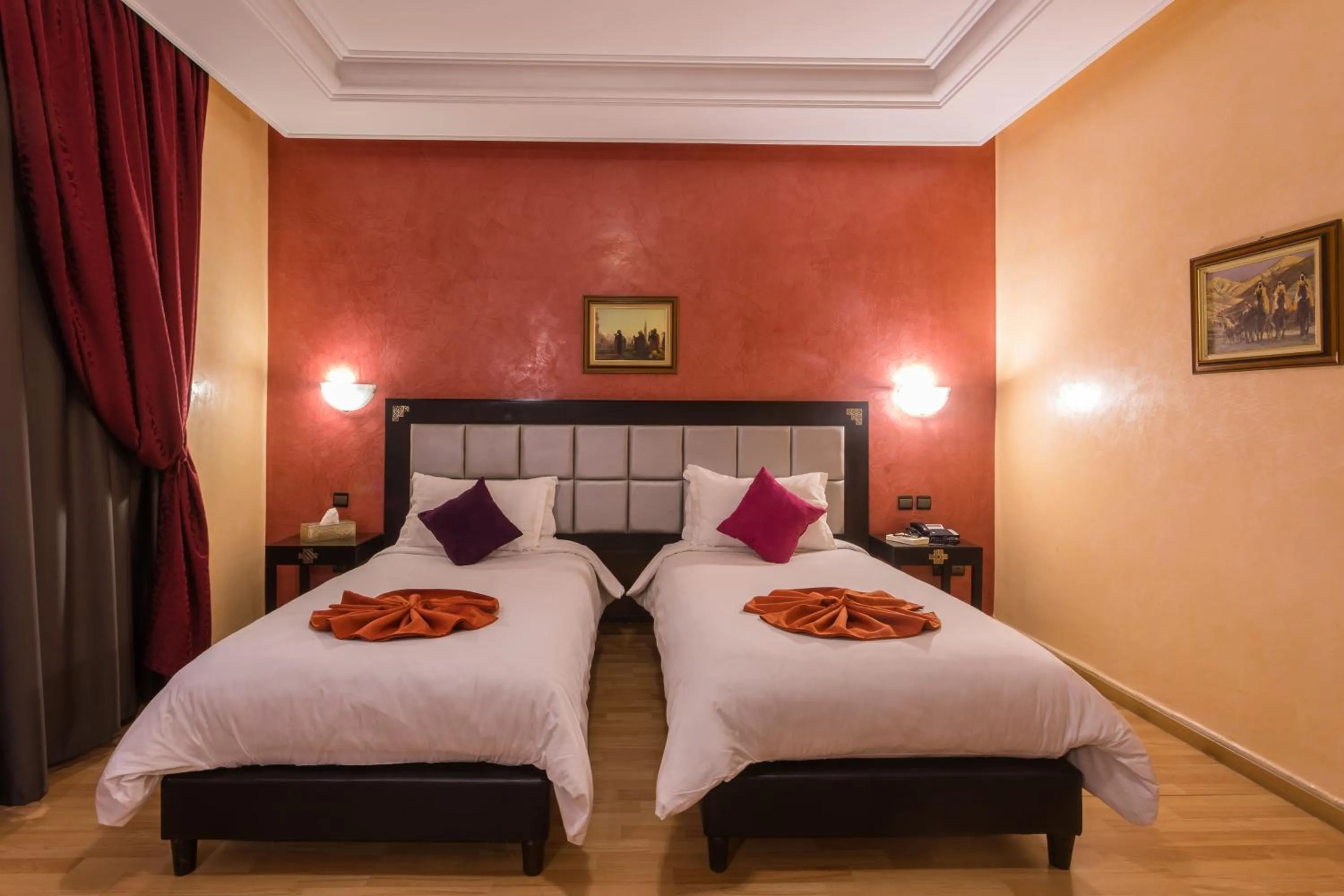 Bed in Hotel Meriem Marrakech