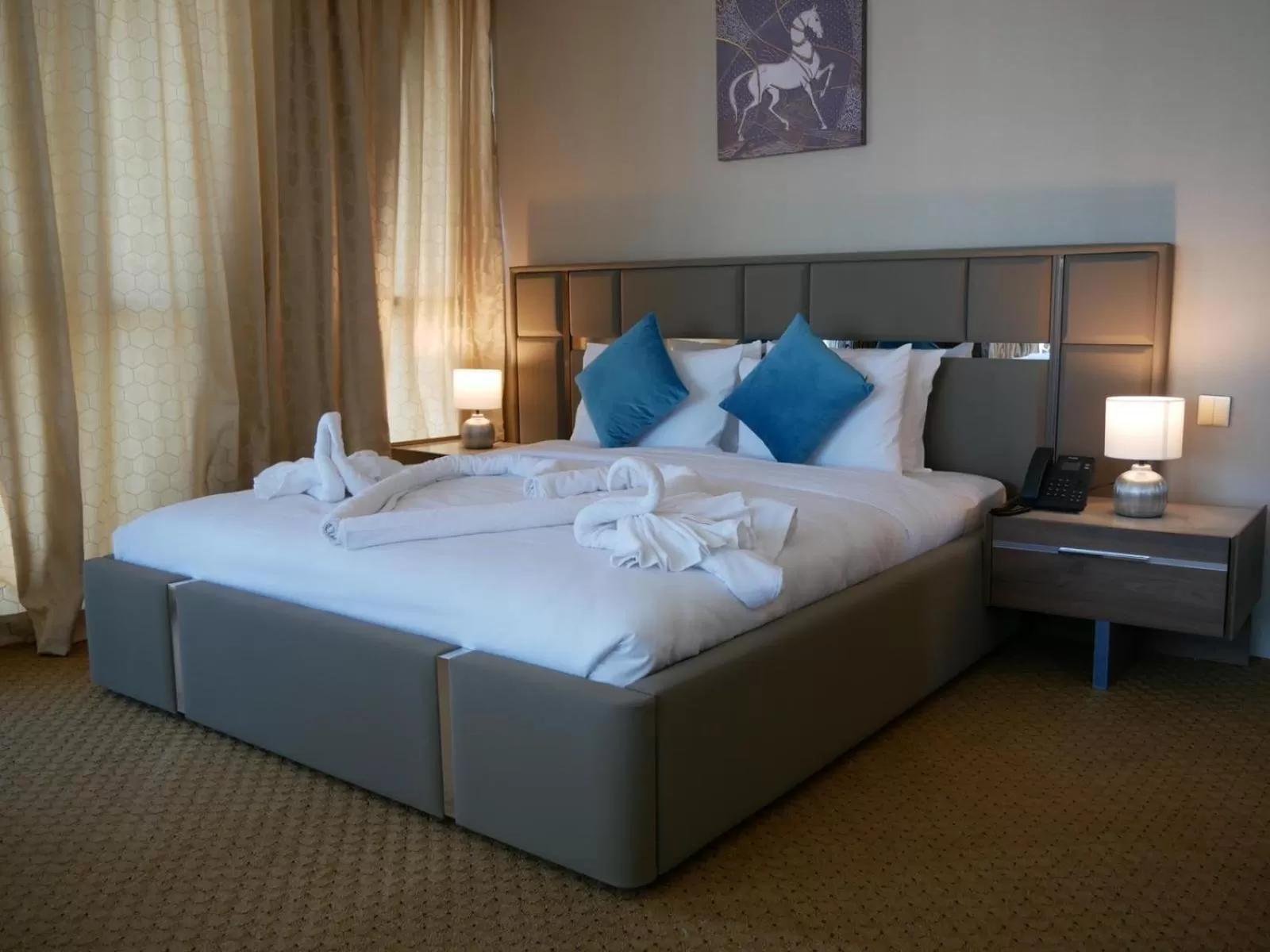 Bed in Panorama Hotel Kuwait