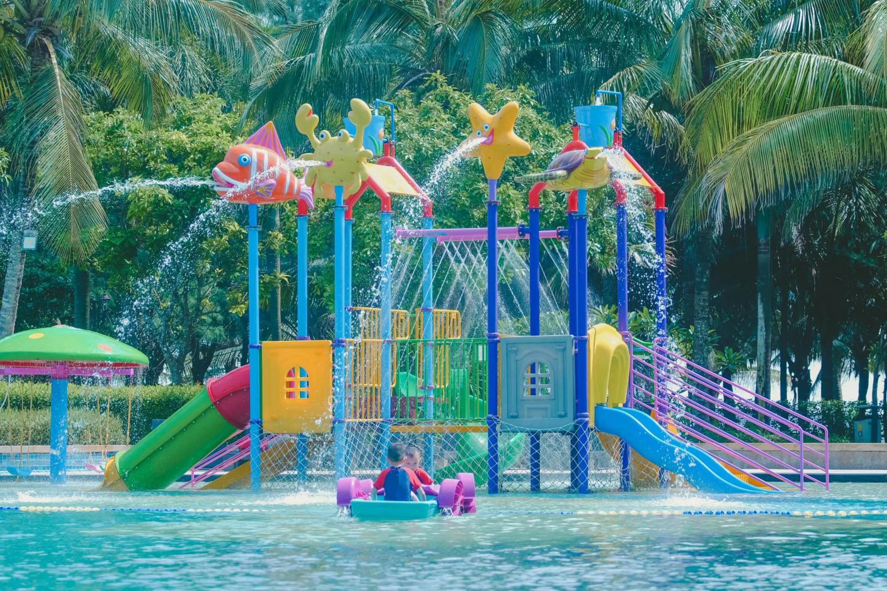 Aqua park in Hilton Haikou Meilan - Beachfront Hotel