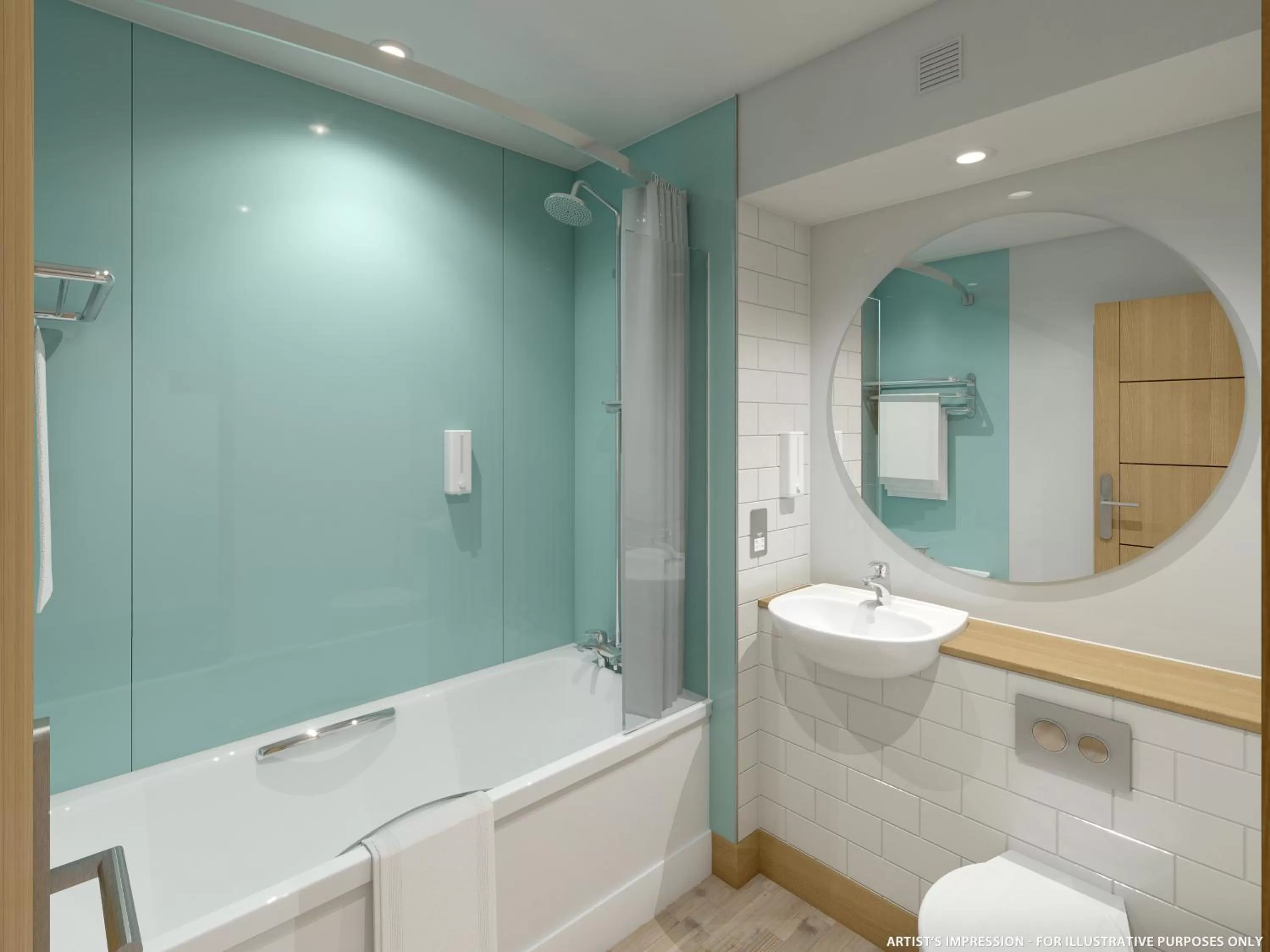 Bathroom in The Churchill By Greene King Inns