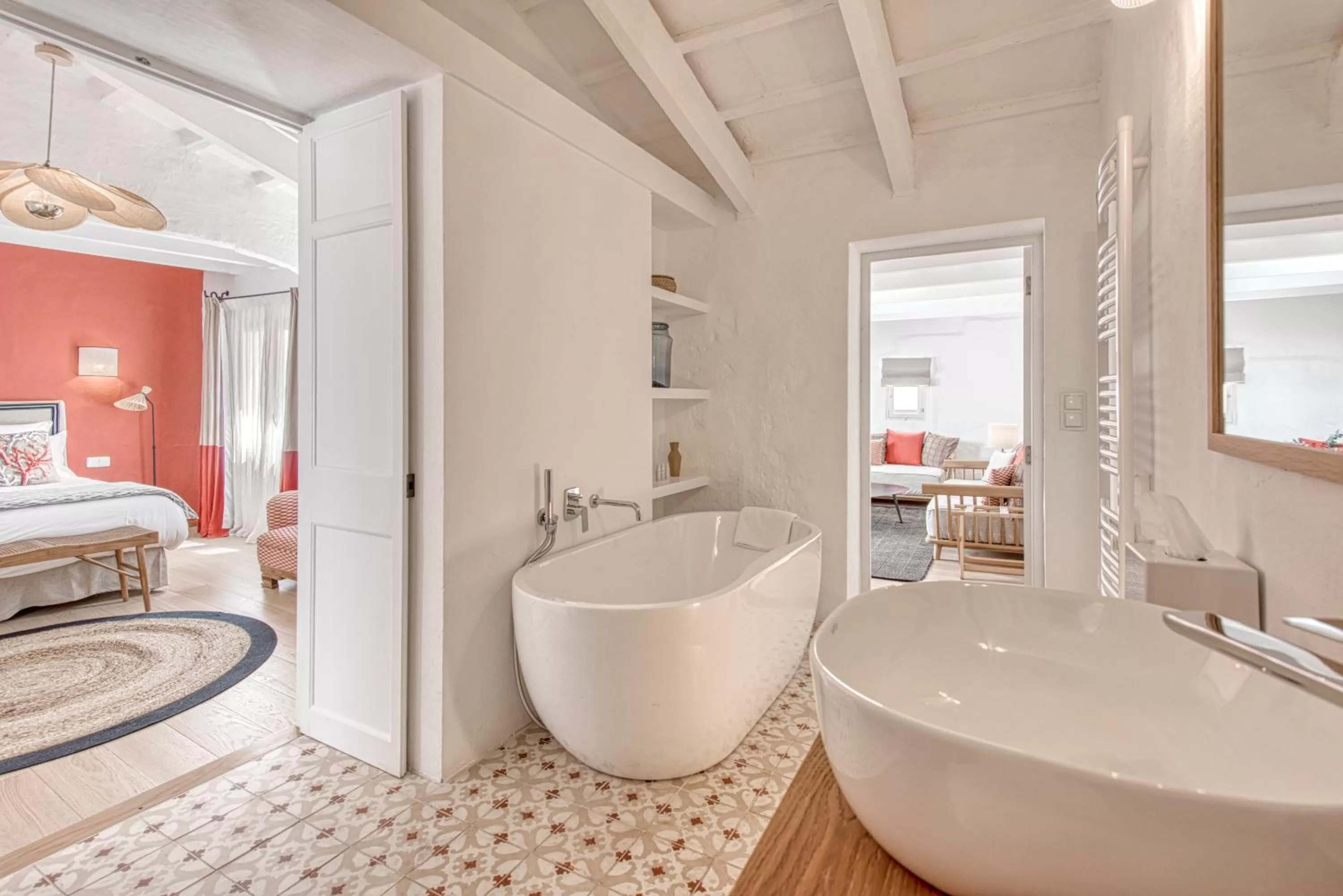 Bathroom, Bed in Can Alberti 1740 Boutique Hotel