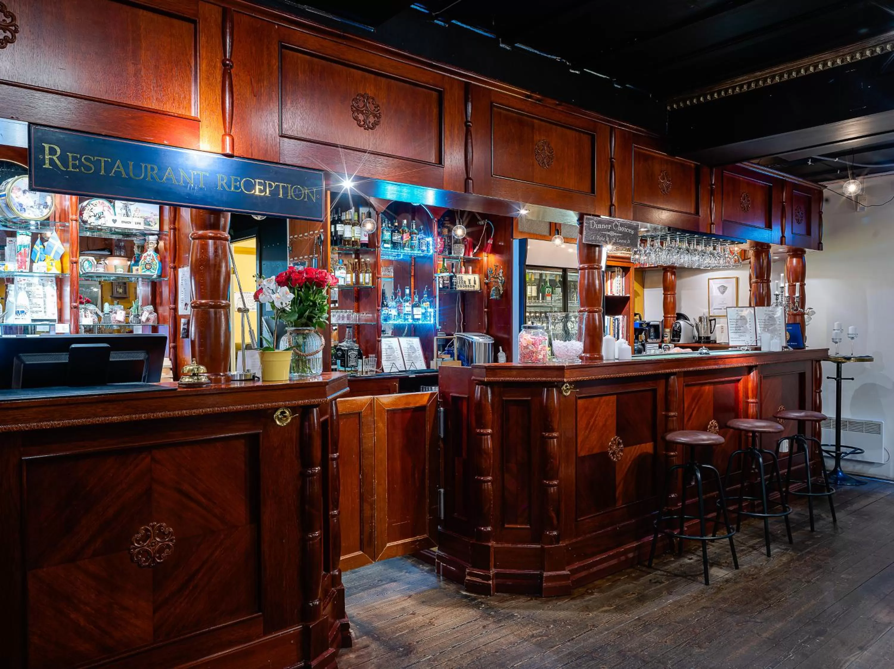 Lobby or reception in Fagersta Wärdshuset C. Dickens
