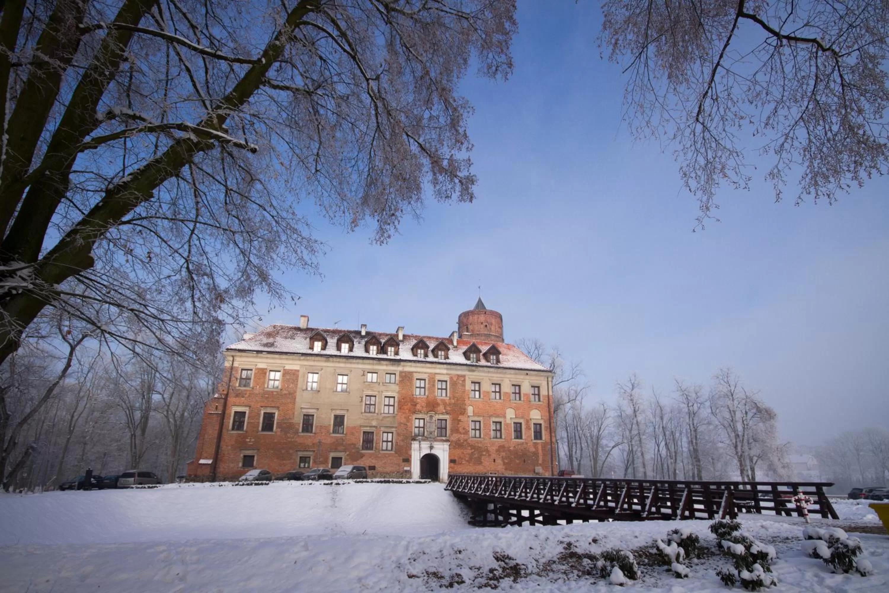 Property building, Winter in Zamek Uniejów