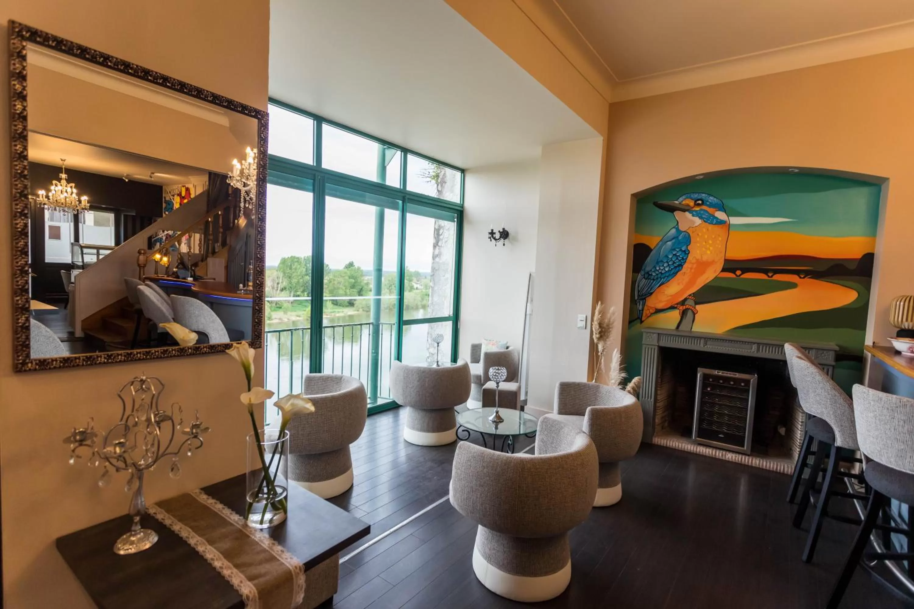 Restaurant/places to eat in CÔTE GARONNE le BALCON DES DAMES -hôtel et restaurant- Tonneins Fauillet Marmande - vue panoramique bord de Garonne chambres climatisées