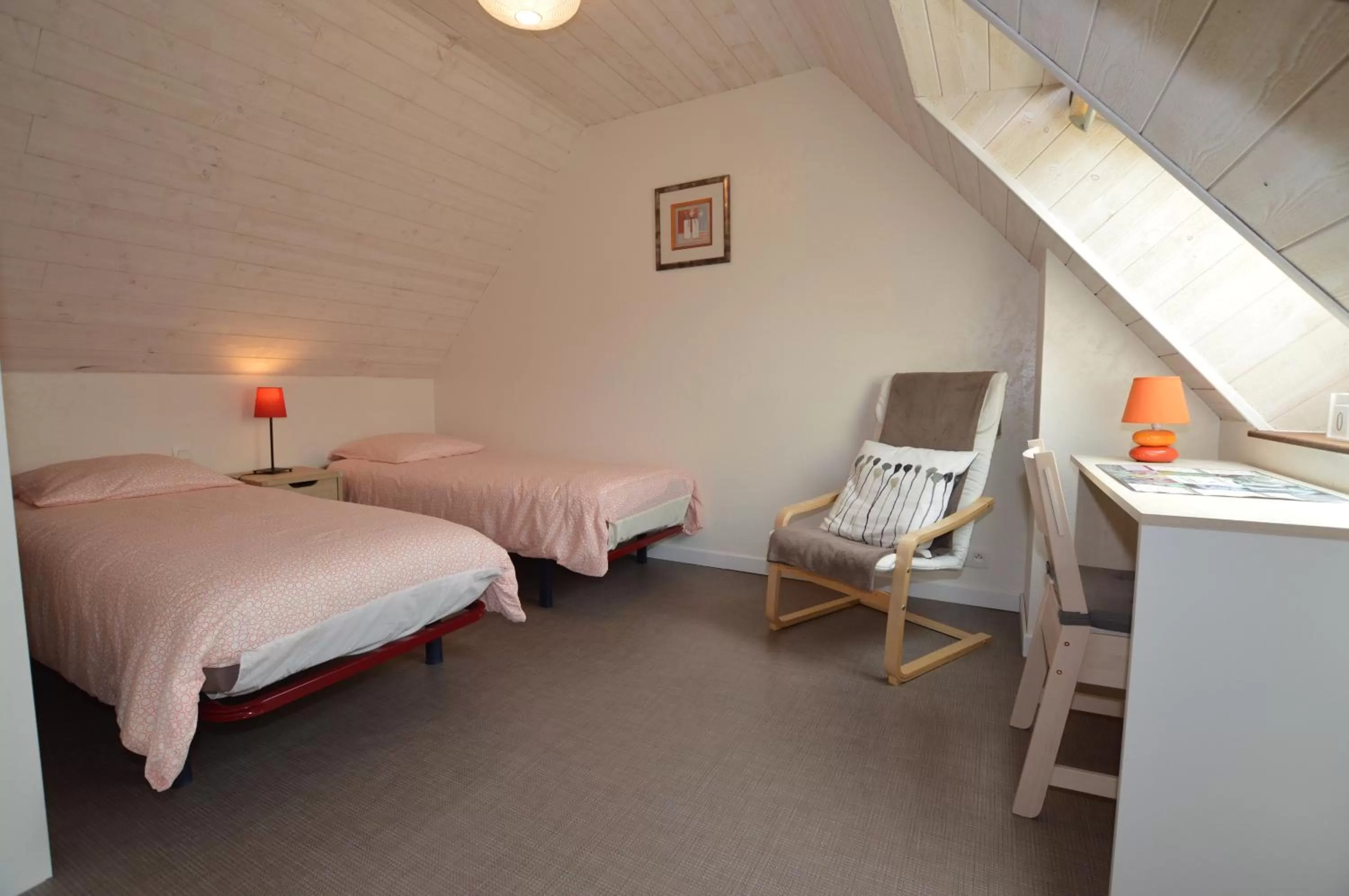 Bed in Chambres d'hôtes La Fontaine Garel