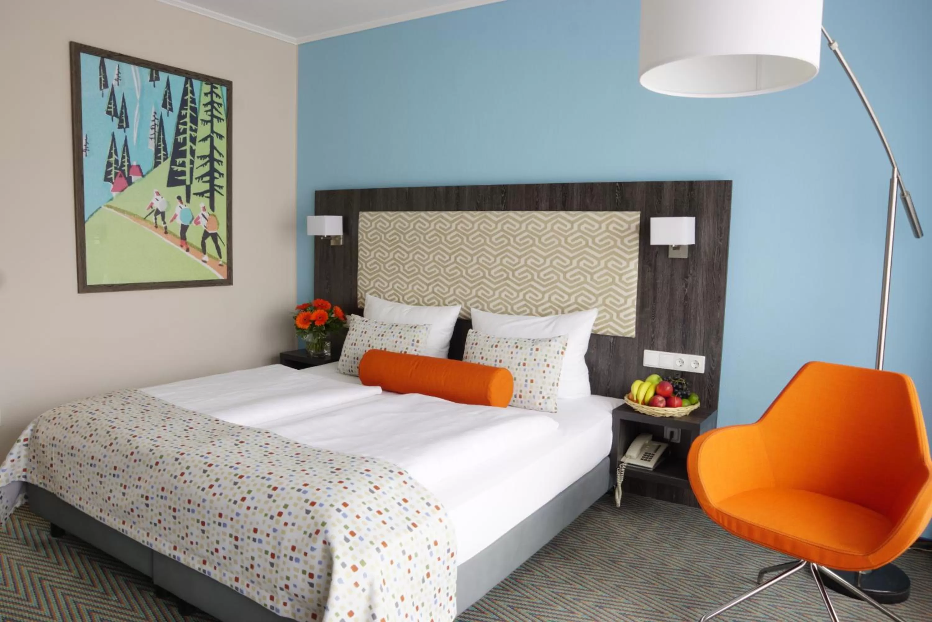 Decorative detail, Bed in Trans World Hotel Auefeld