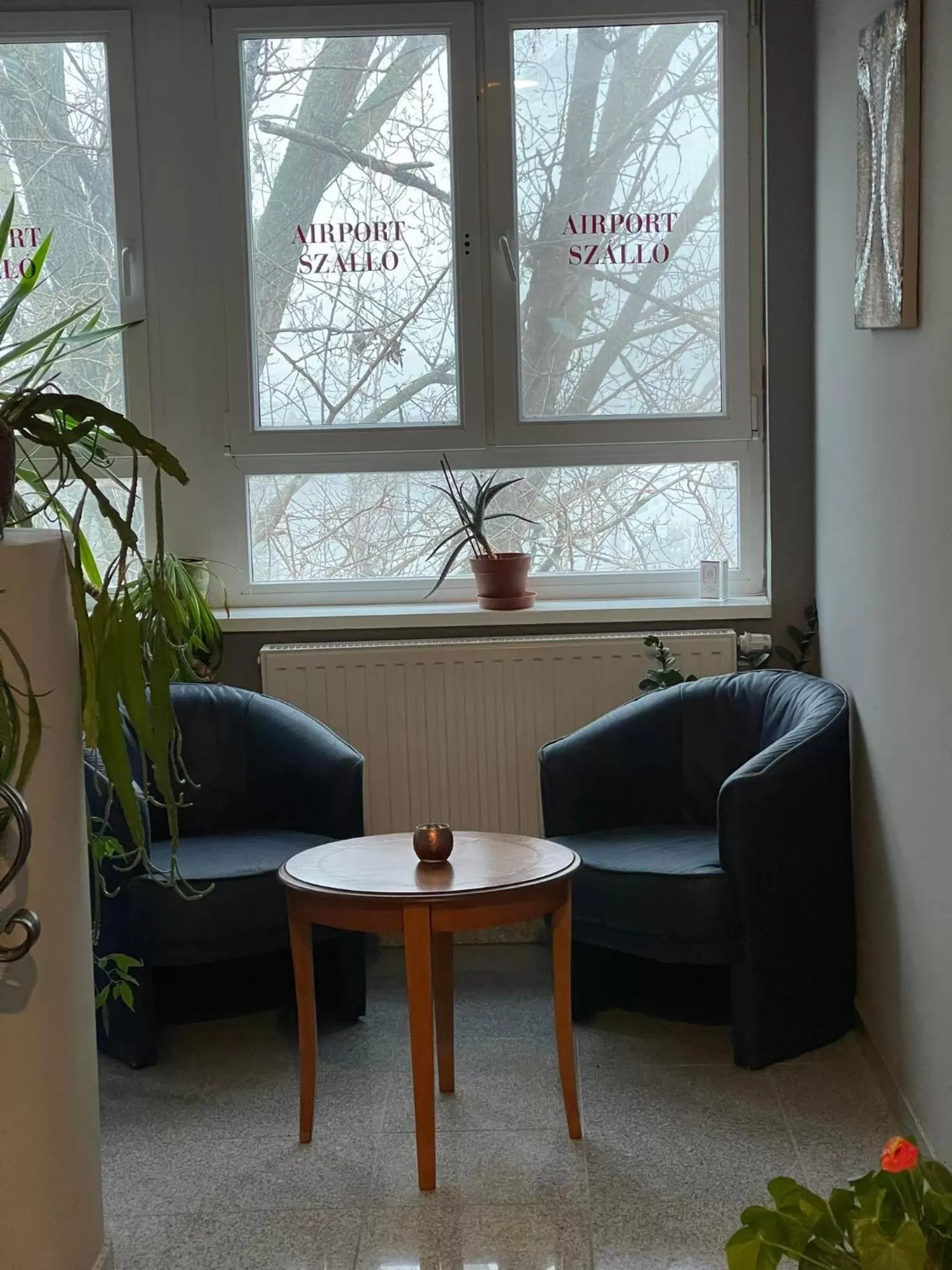Communal lounge/ TV room, Seating Area in Airport Szálló