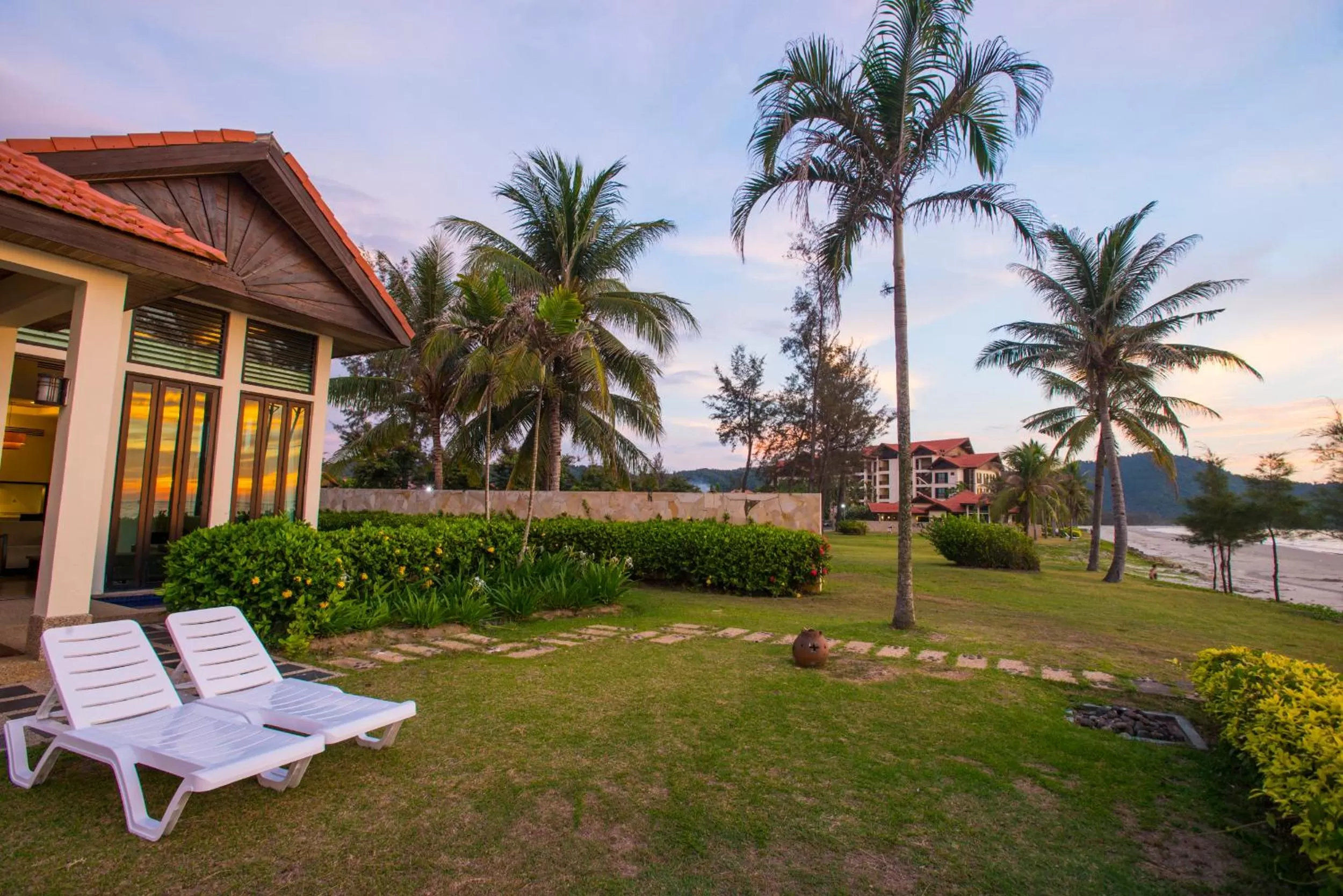 Patio in Sabah Beach Villas & Suites