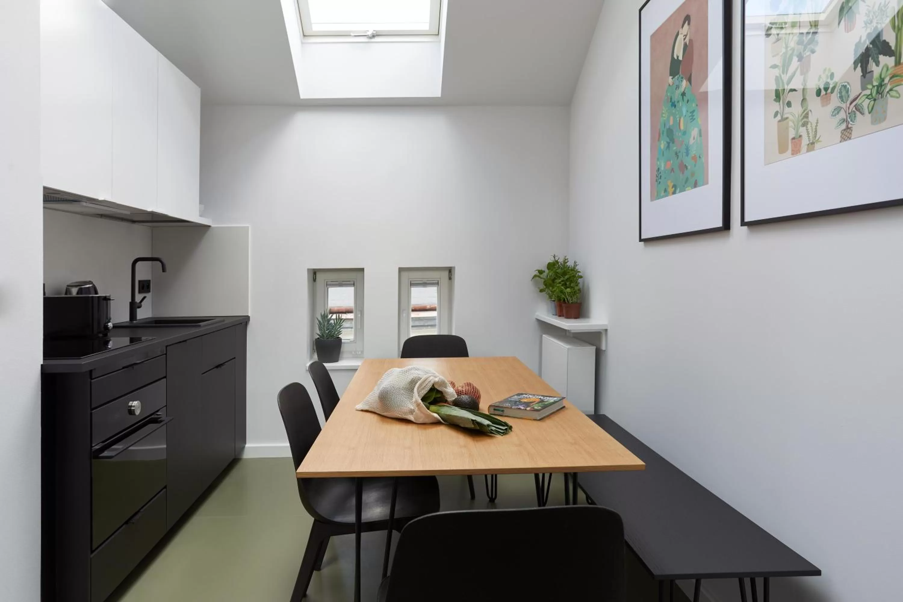 Kitchen or kitchenette in PLANTONIA Aparthotel