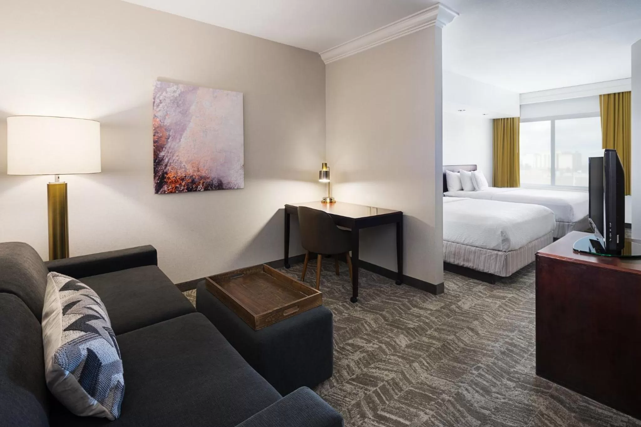 Studio Suite with Two Queen Beds and Adapted Tub - Mobility and Hearing Accessible – Non-Smoking in SpringHill Suites by Marriott Denver Airport