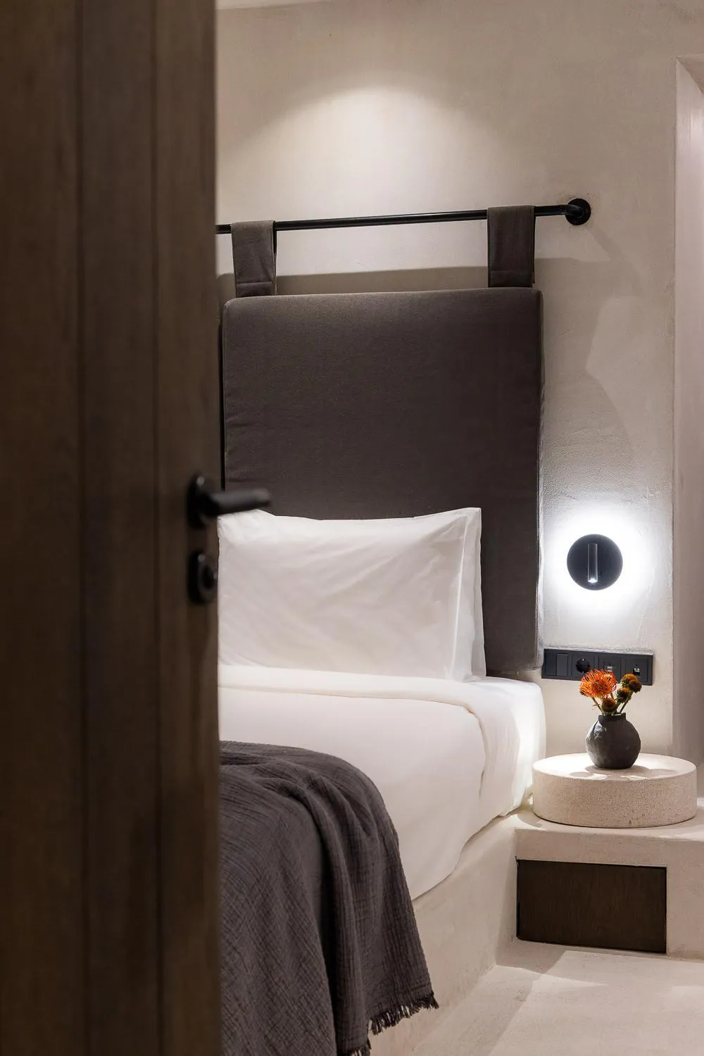 Bed in Rocabella Mykonos Hotel