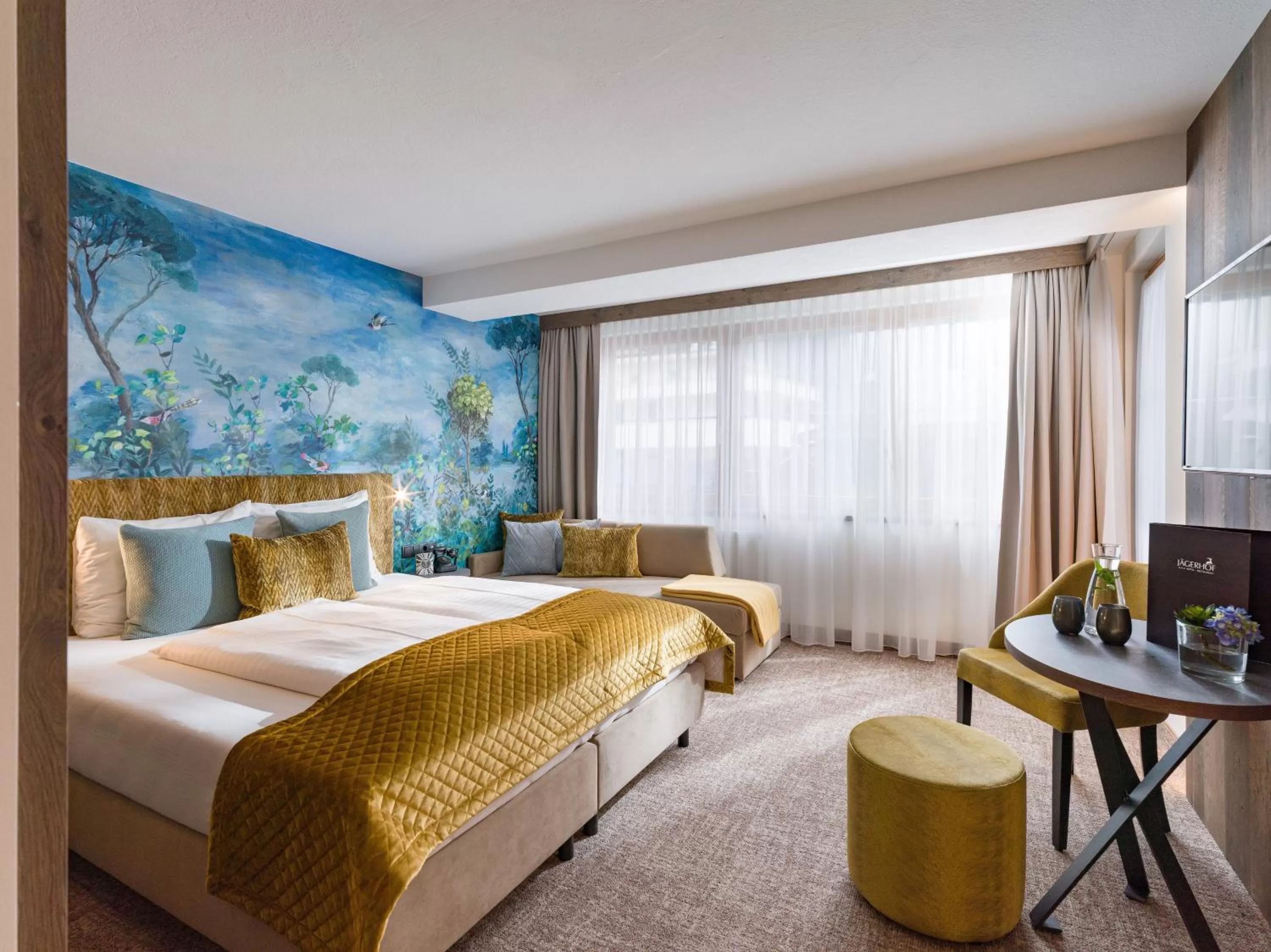 Bedroom, Bed in Hotel Jägerhof und Jagdhaus