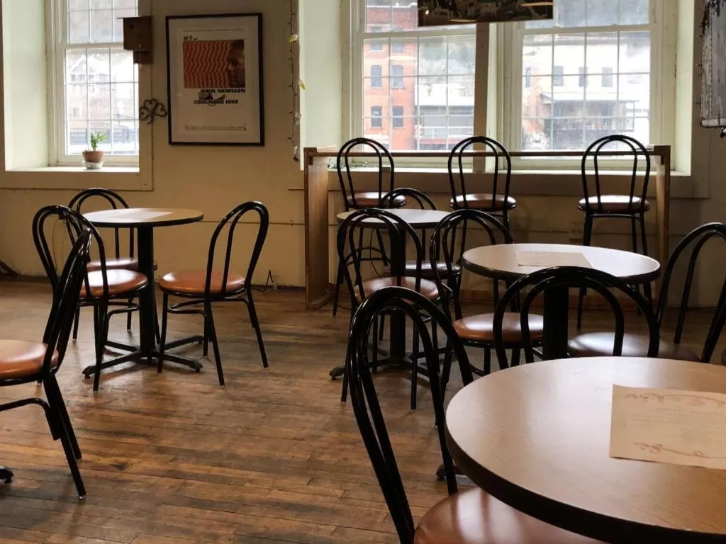 Dining area in The Inn at Stone Mill